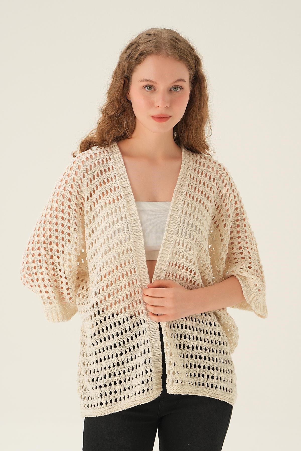 Natural Delikli Hırka 2403