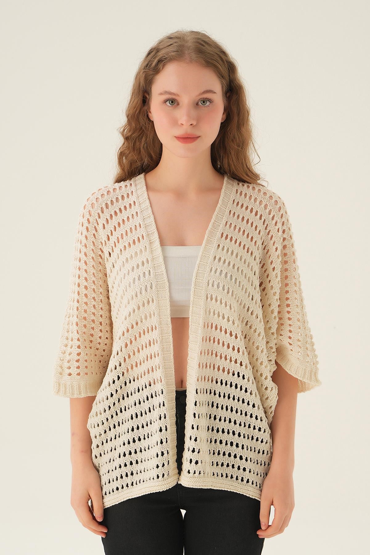 Natural Delikli Hırka 2403