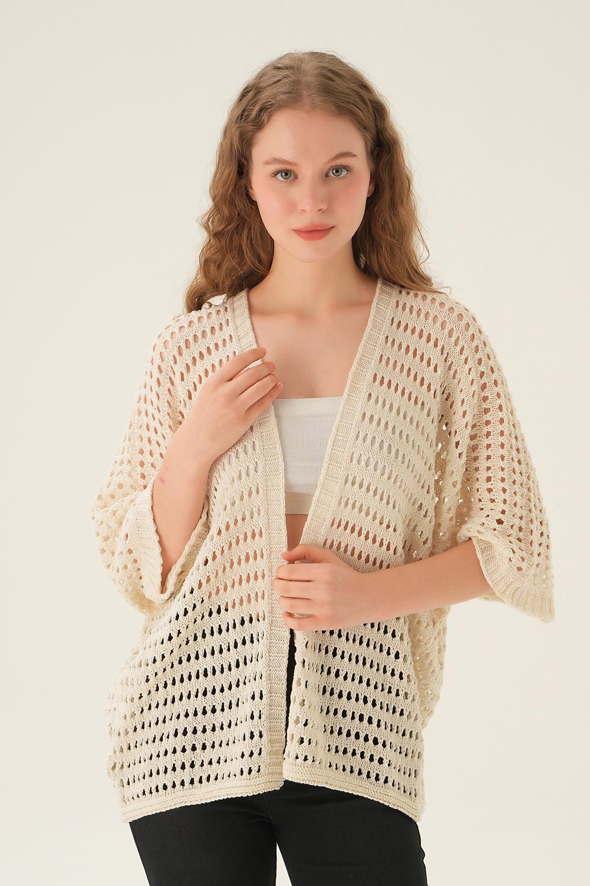 Natural Delikli Hırka 2403