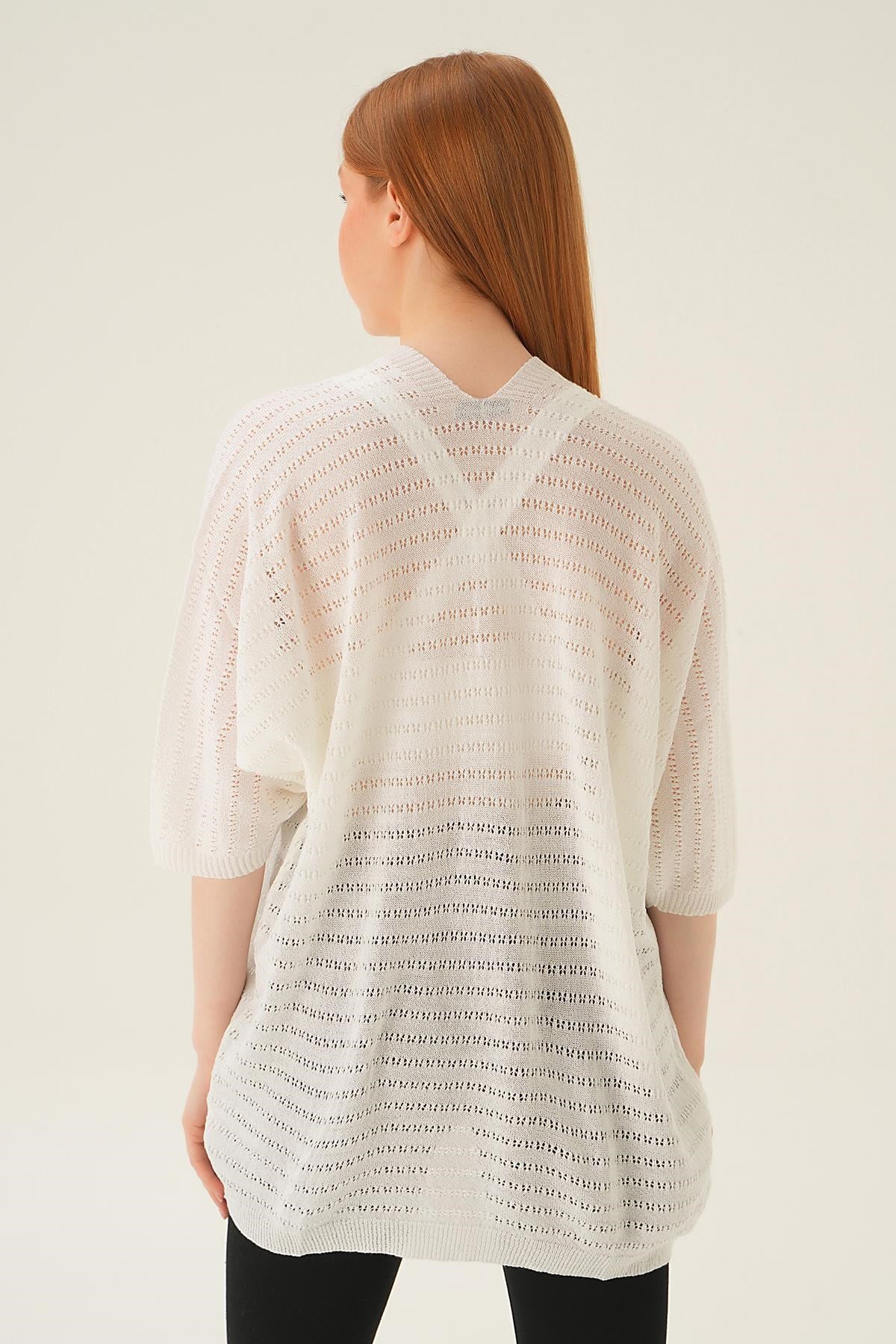 Natural Yarım Kol Hırka 2382