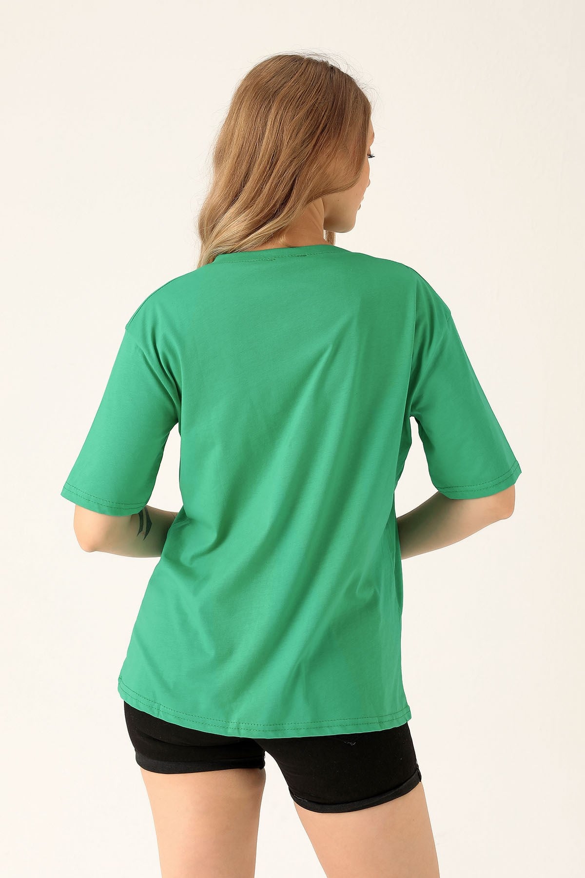 New York Jets Yazılı Tişört - 1544 Benetton Yeşili