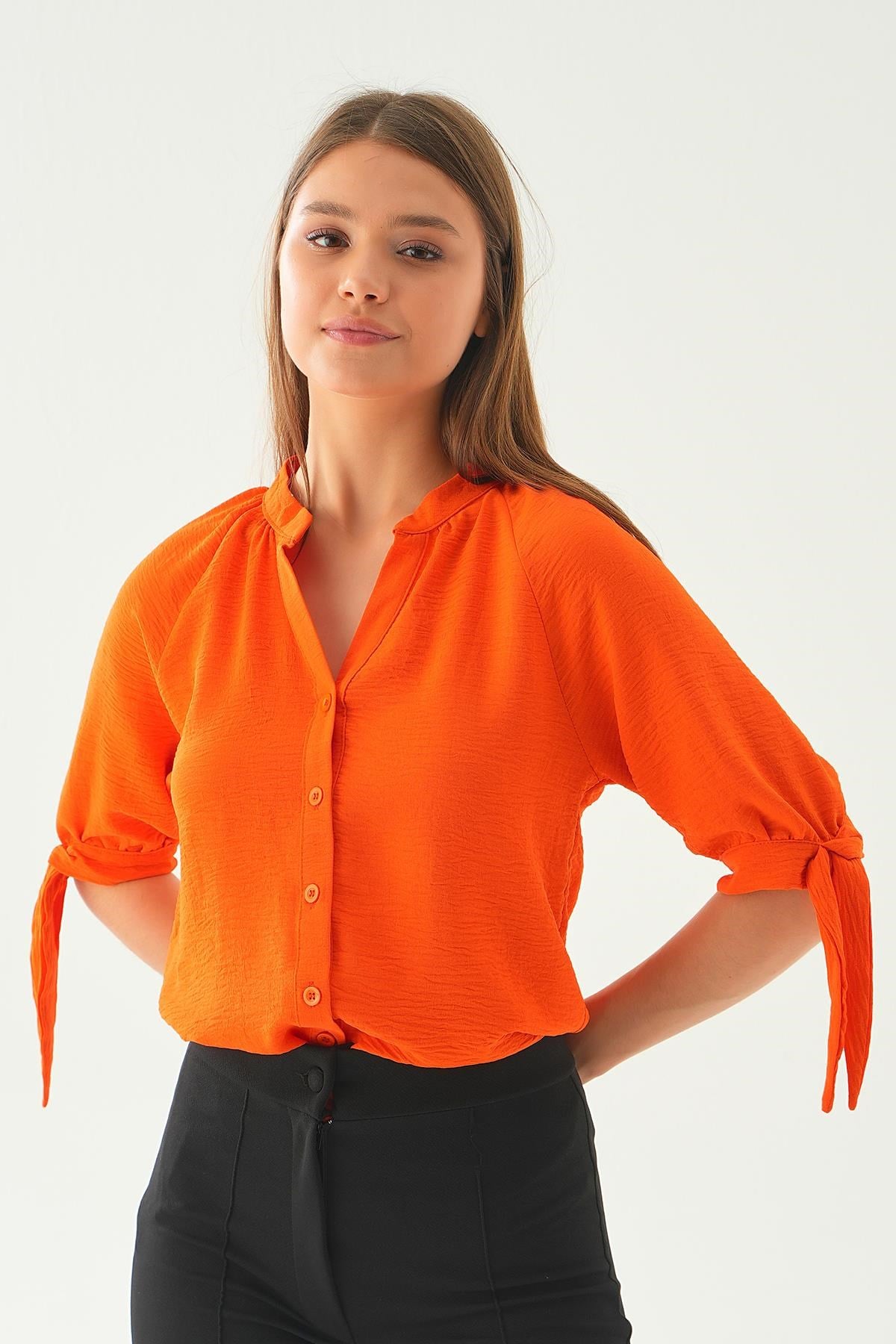 Orange Fakir Kol Bağlamalı Gömlek 6743A