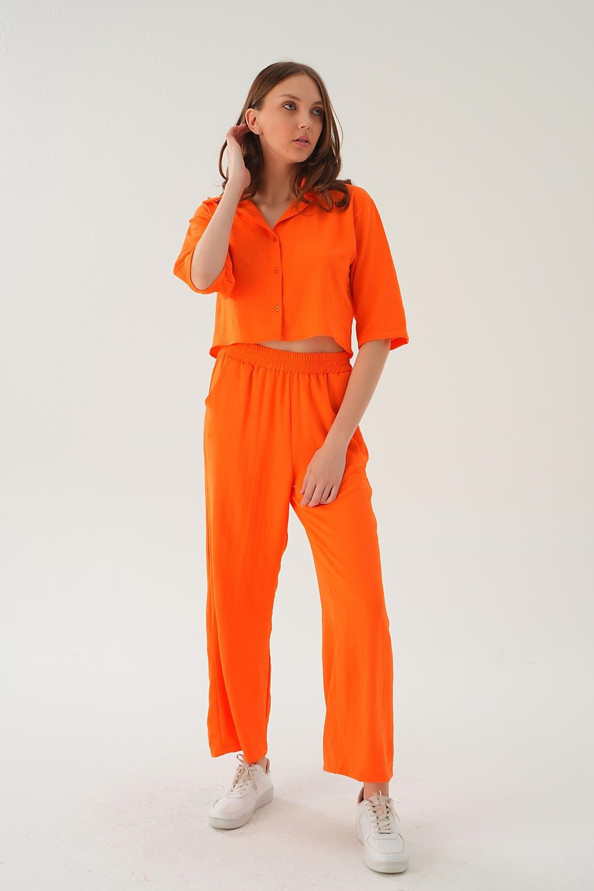 Orange Gömlek Detay Pantolon Takım 4161A