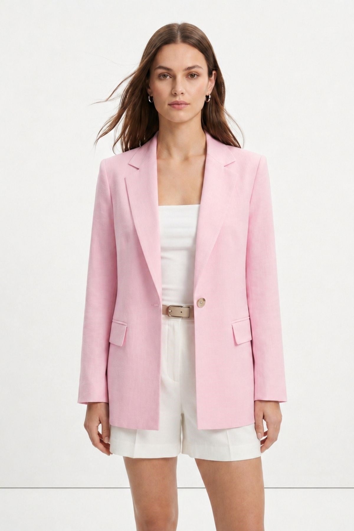 Pembe Cep Detay Ceket 6023-3