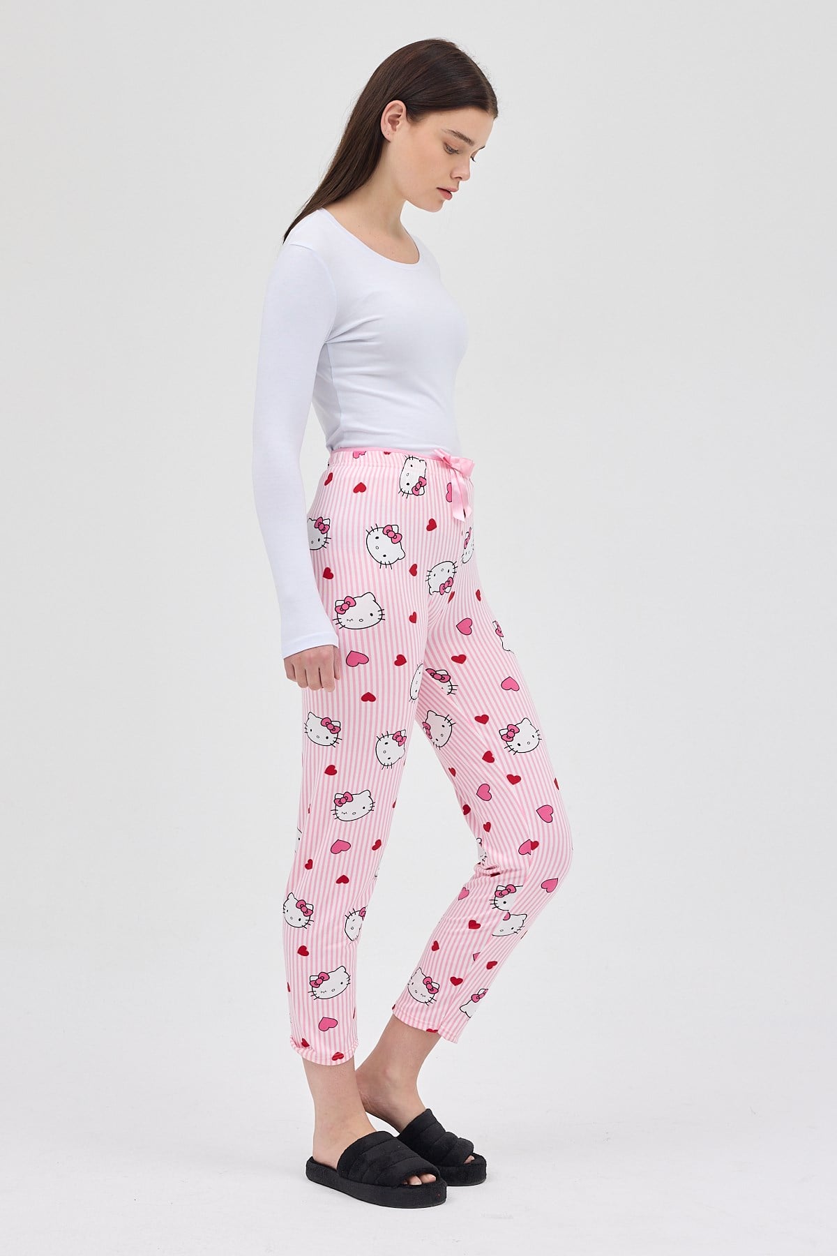 Pembe Desenli Kadın Pijama 4529