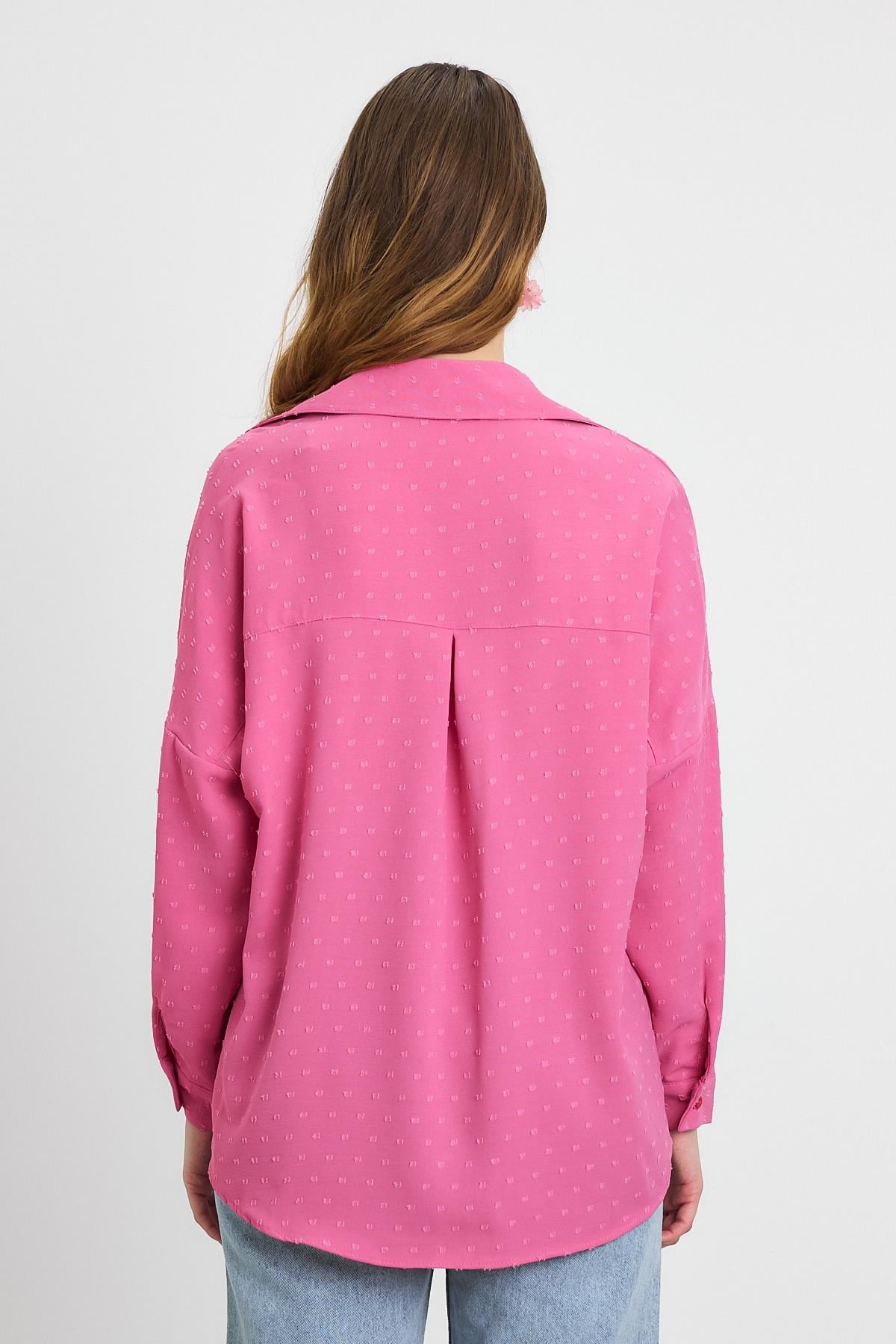 Pembe Desenli Salaş Gömlek 4635A