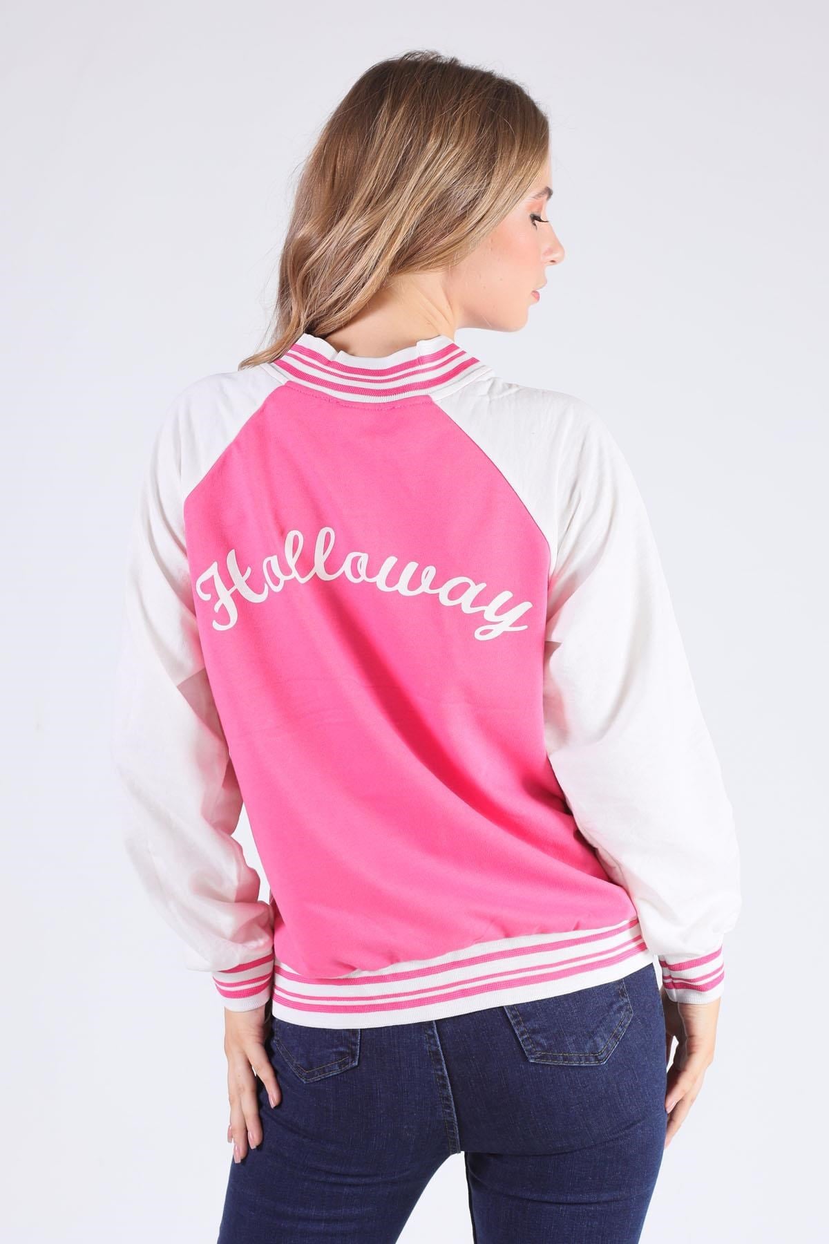 Pembe M Baskı Kolej Ceket 8831