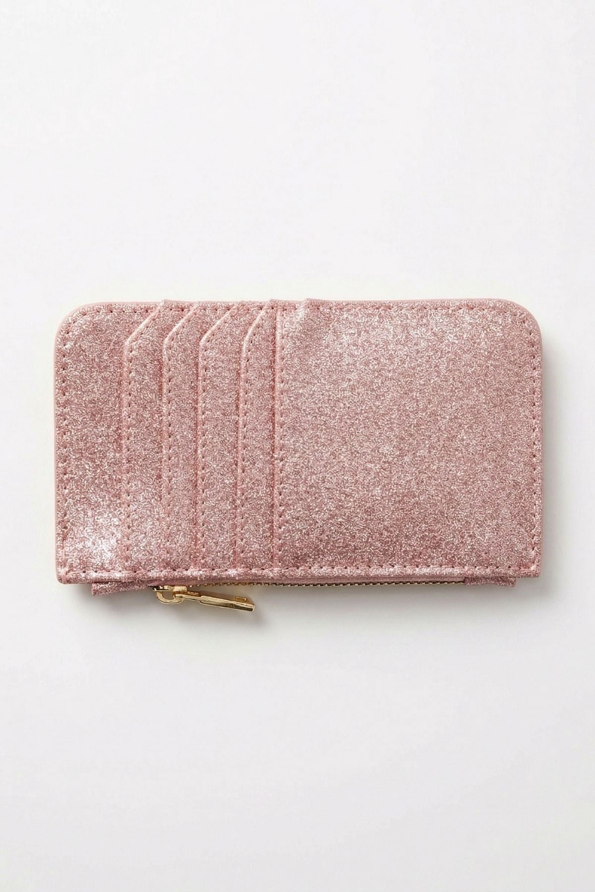 Pembe Simli Fermuar Detaylı Dikey Kartlık 234