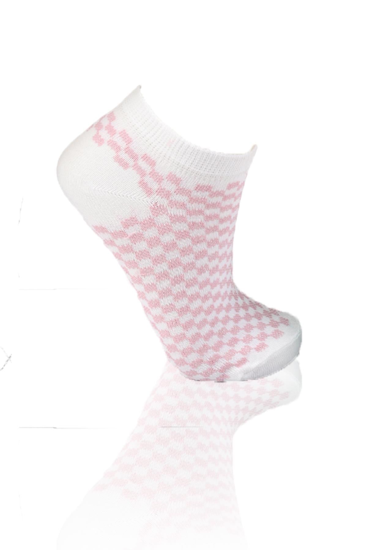 Pembe-Siyah-Mint 3'lü Patik Çorap 1113