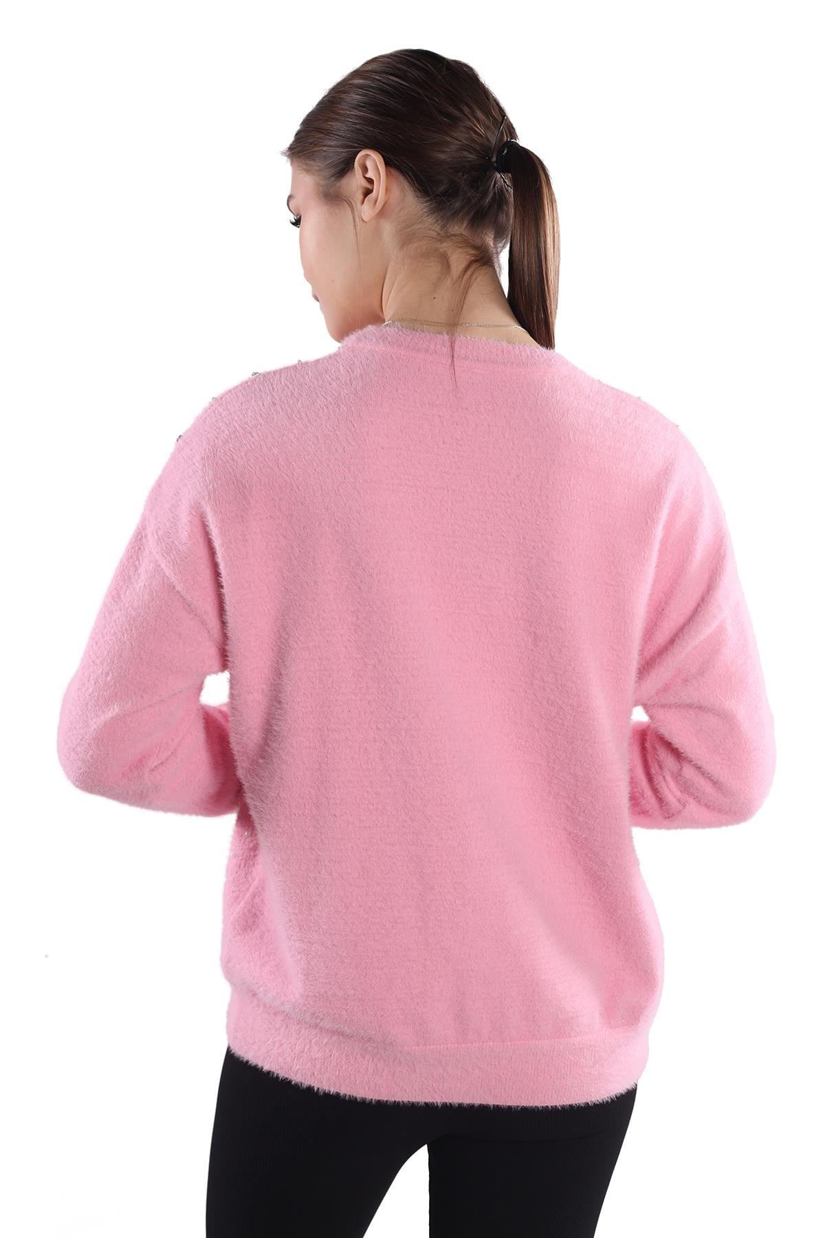 Pembe Taş Detay Sakallı Kazak 24266