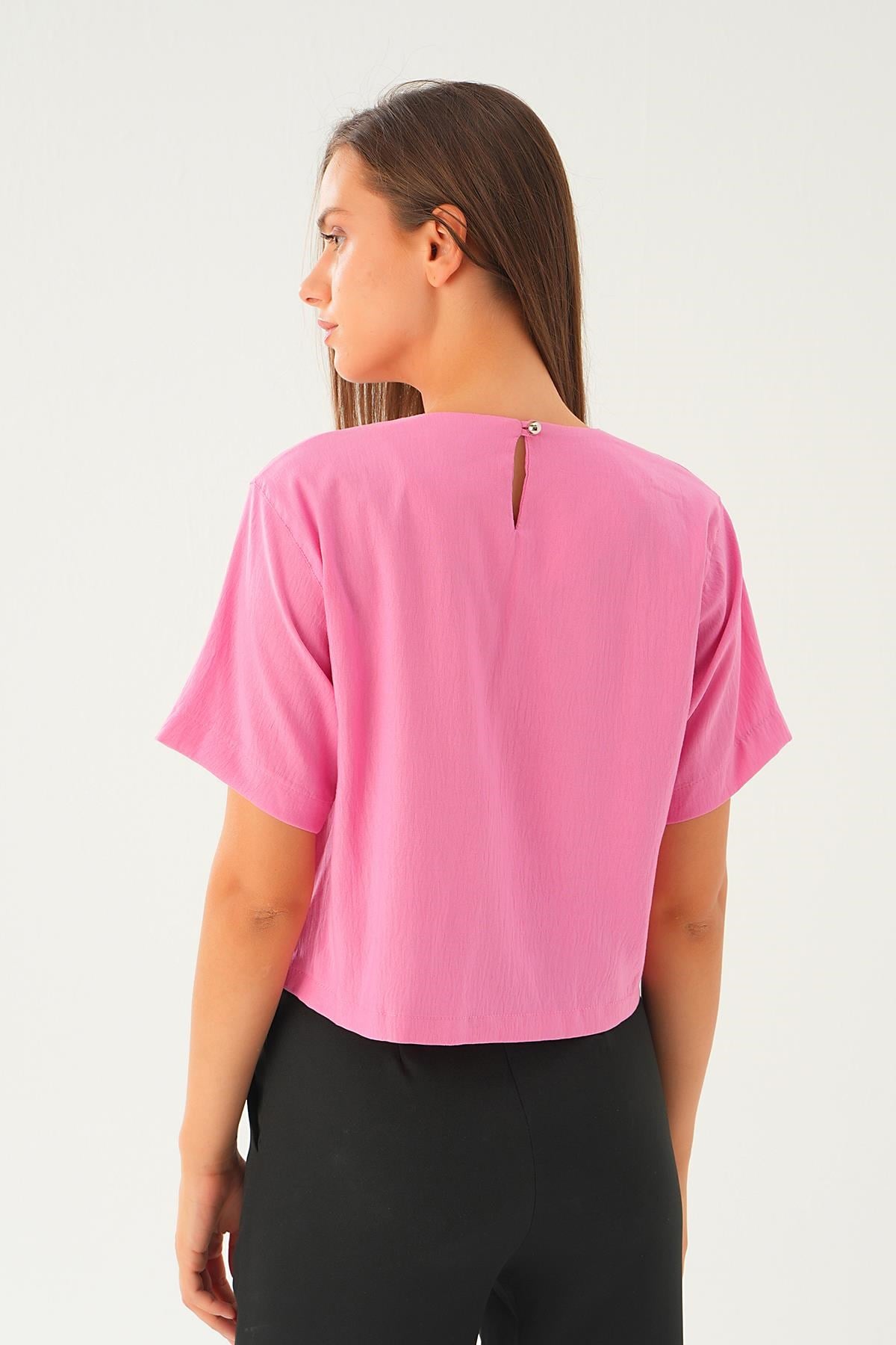 Pembe Taş Detay Tişört 71509