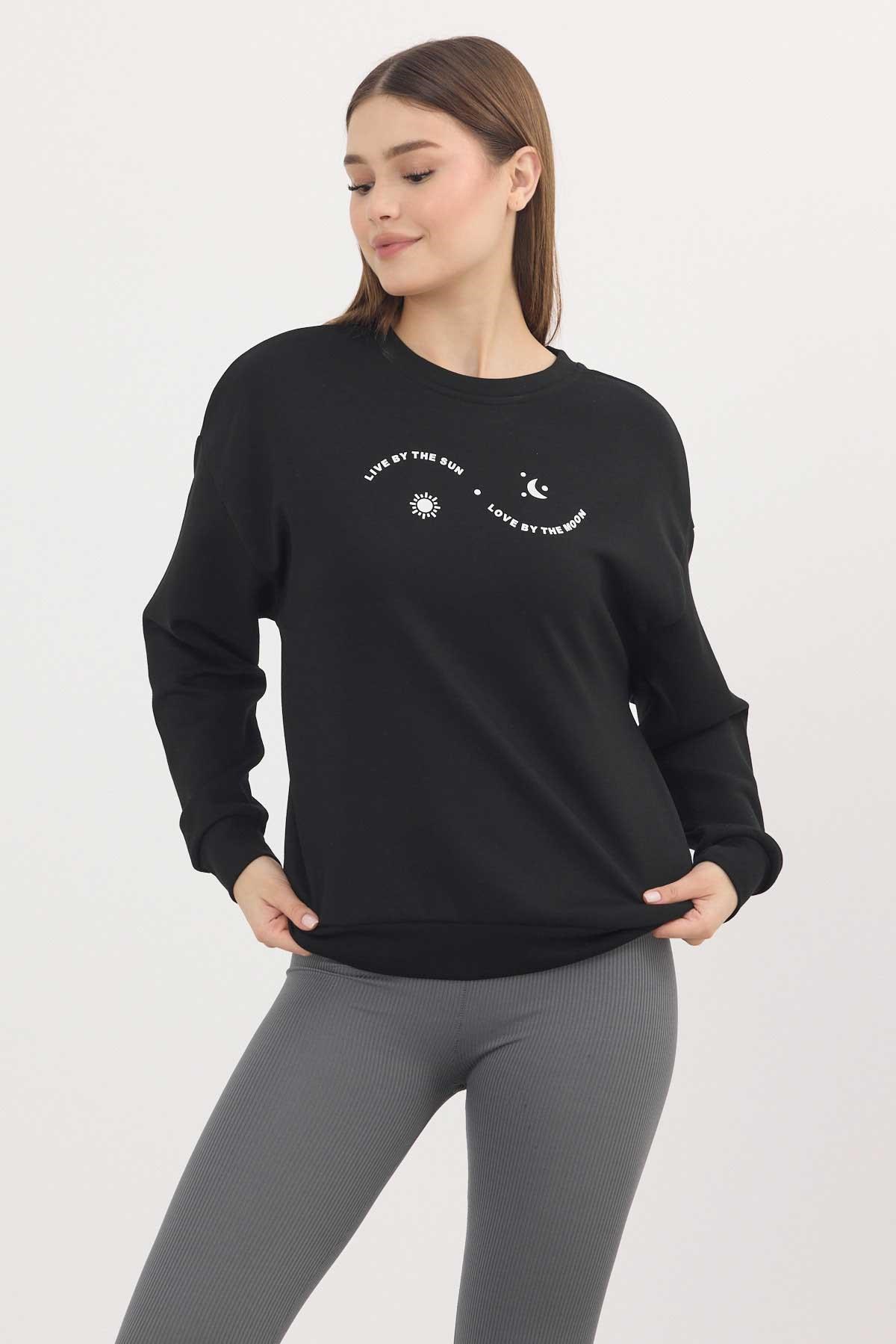 Rays 4003 Baskılı Sweat Siyah