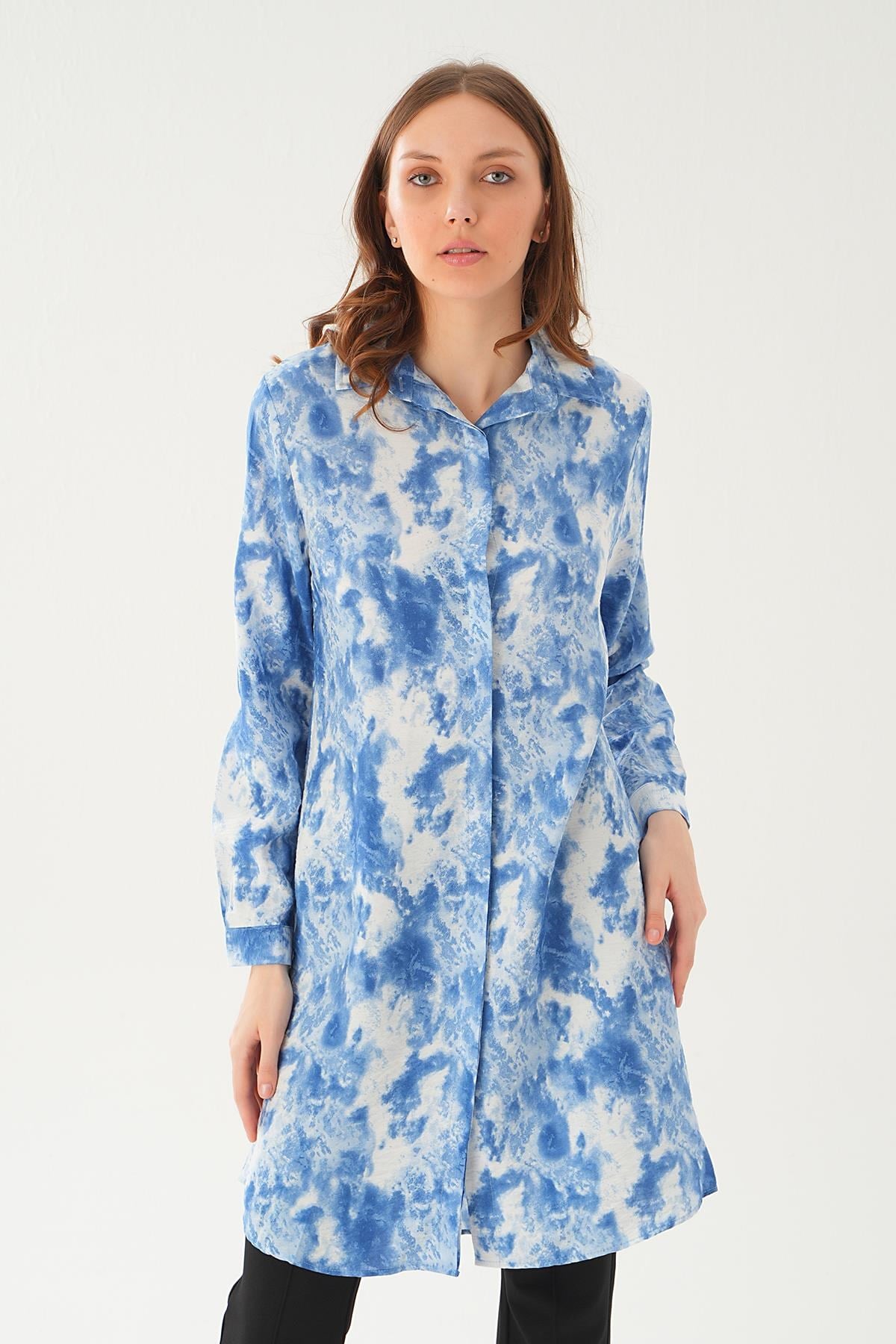 Saks Desenli Tunik 4236A