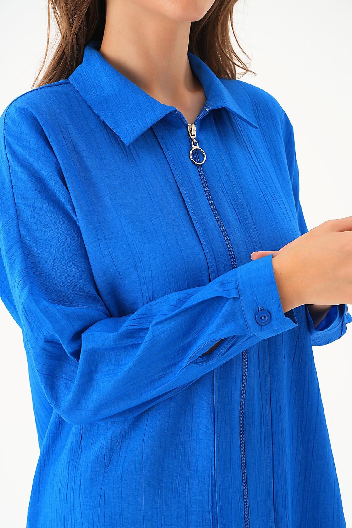 Saks Fermuar Detay Tunik 4139A