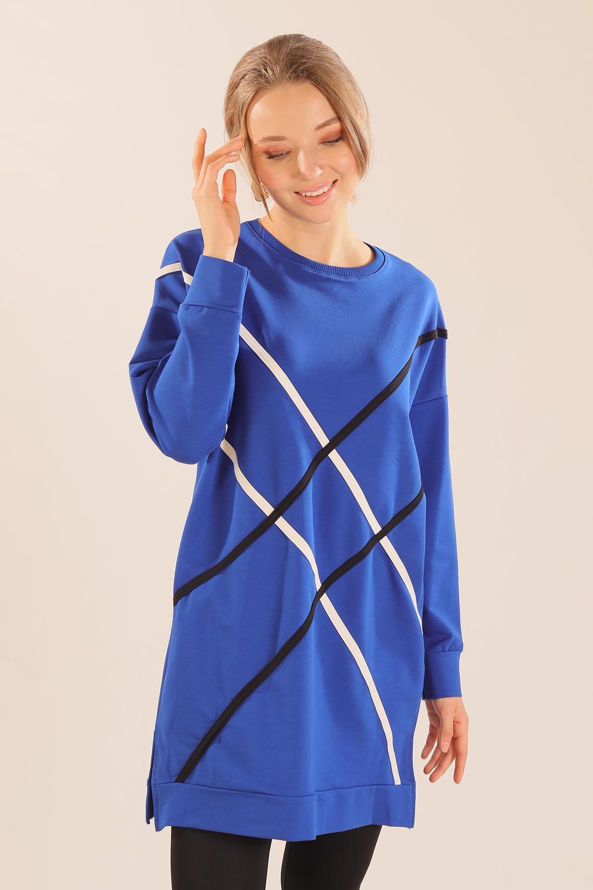 Saks Şerit Detay Sweat 2649