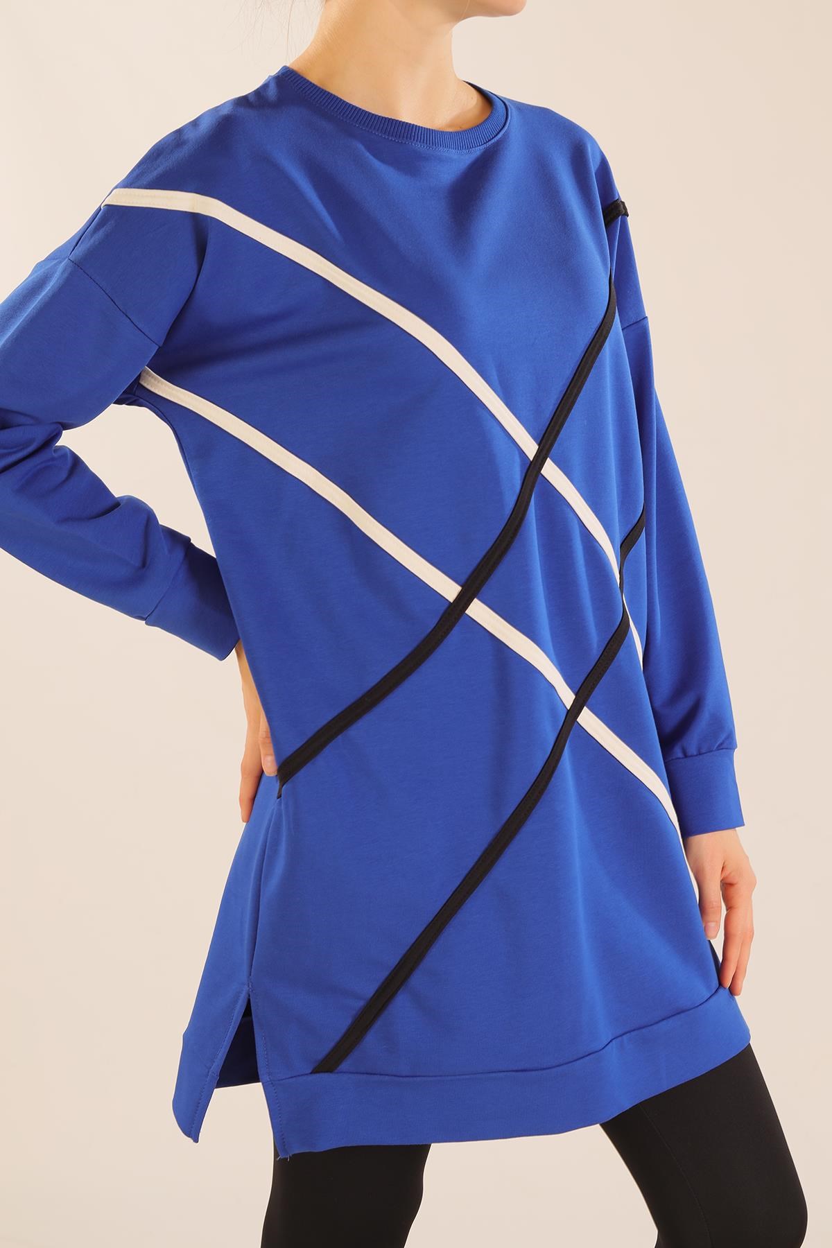 Saks Şerit Detay Sweat 2649