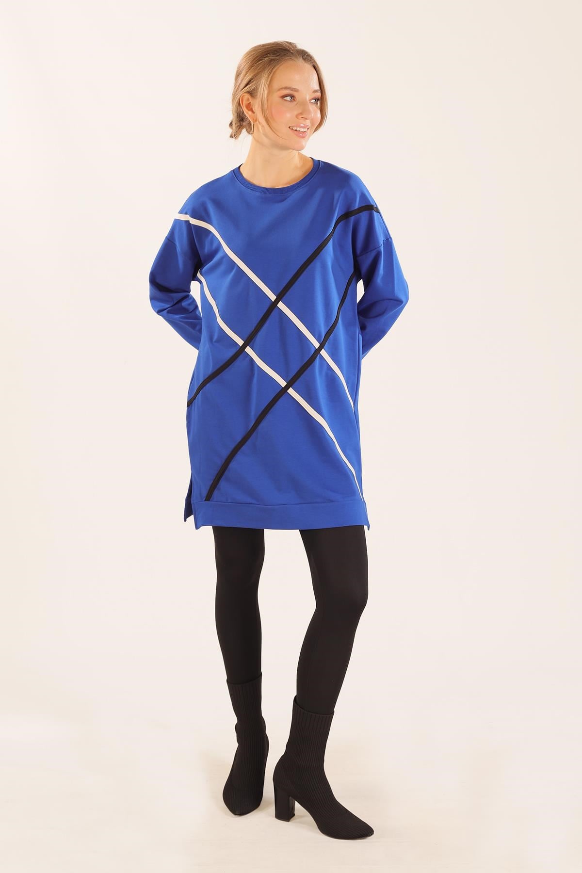 Saks Şerit Detay Sweat 2649