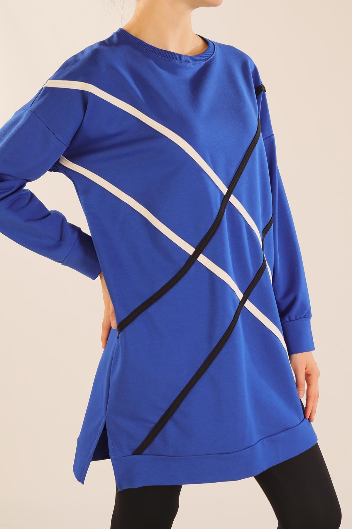 Saks Şerit Detay Sweat 2649