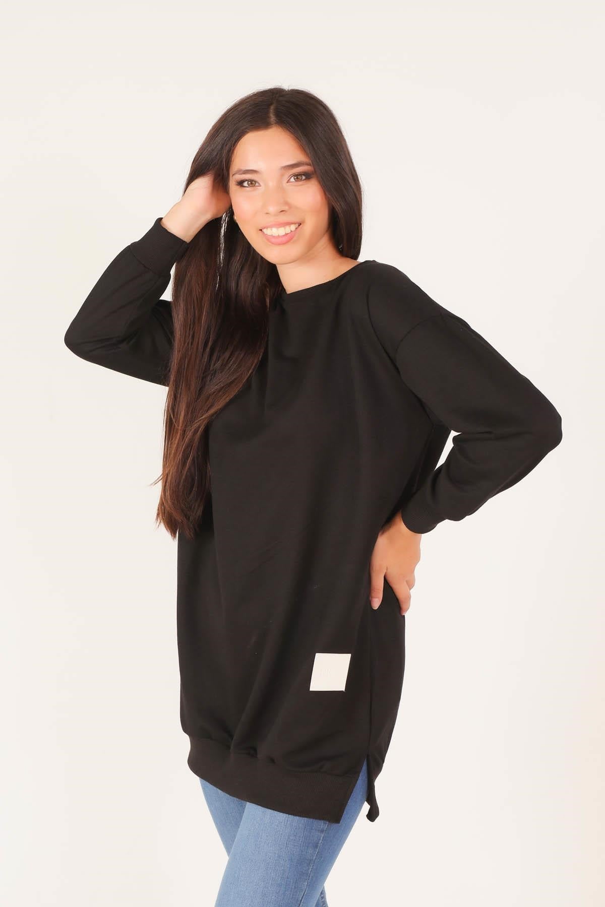 Siyah Arma Detaylı Sweat 1418