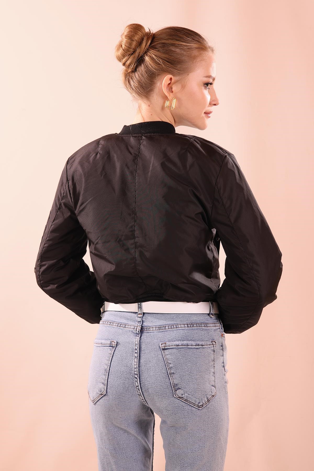 Siyah Bomber Mont 2200