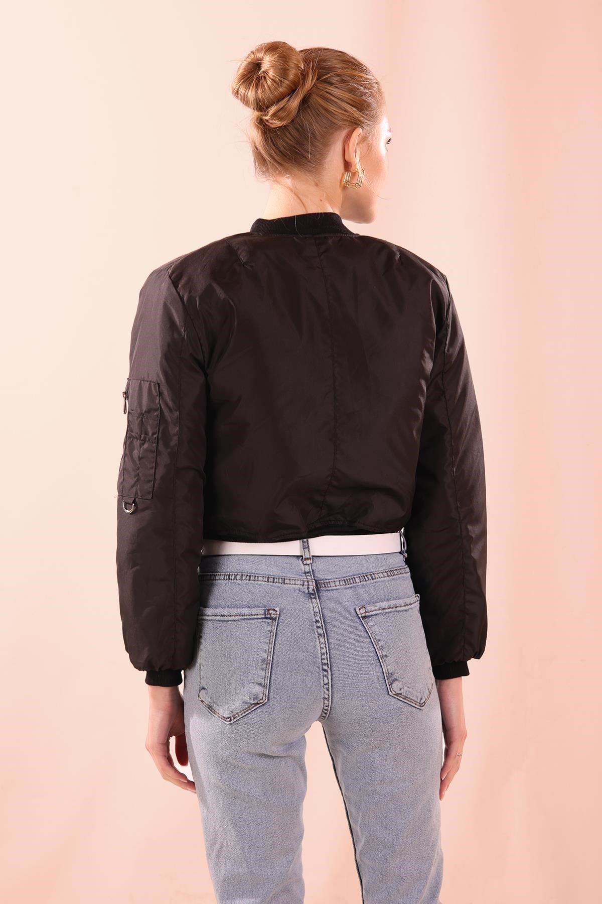 Siyah Bomber Mont 2200