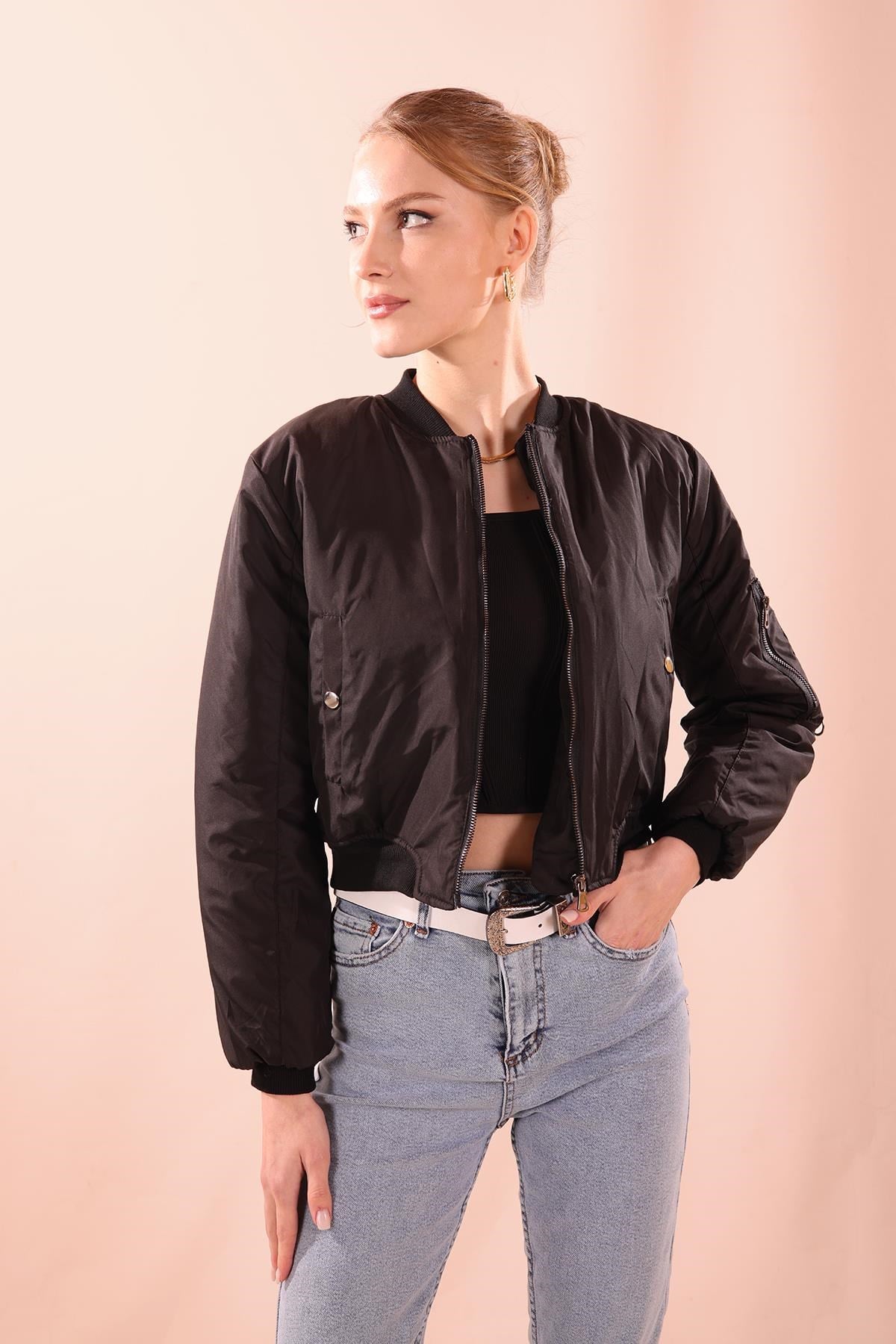 Siyah Bomber Mont 2200