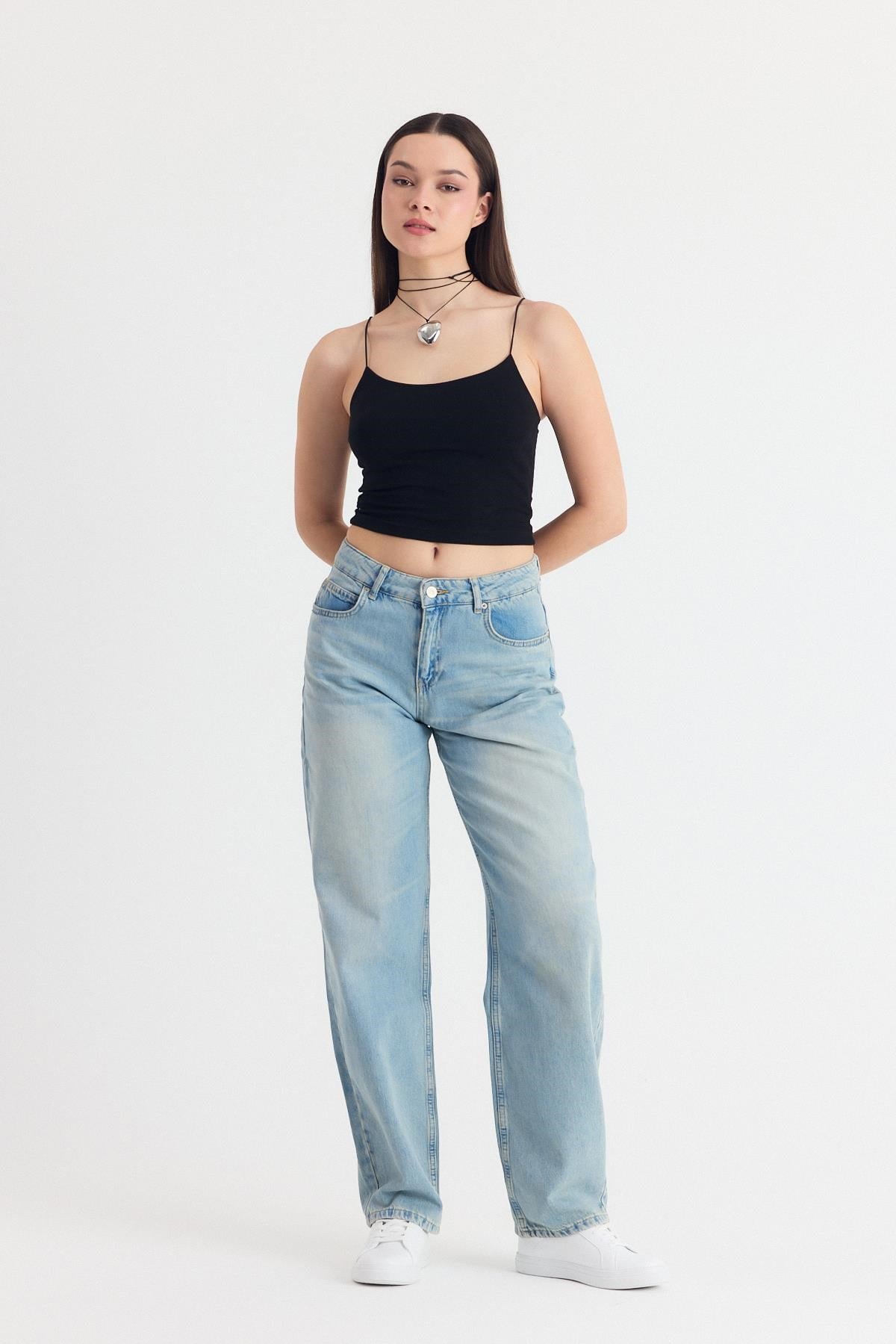 Siyah İnce Askılı Fitted Basic Atalet 947