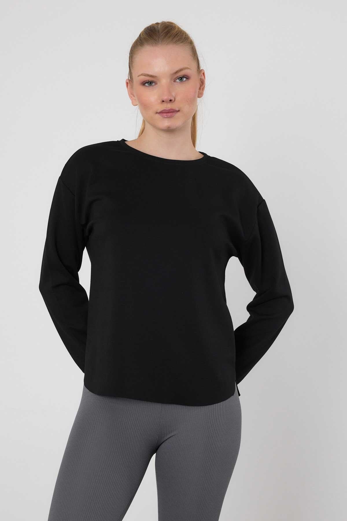 Siyah Oval Kesim Oysho Sweat 3007