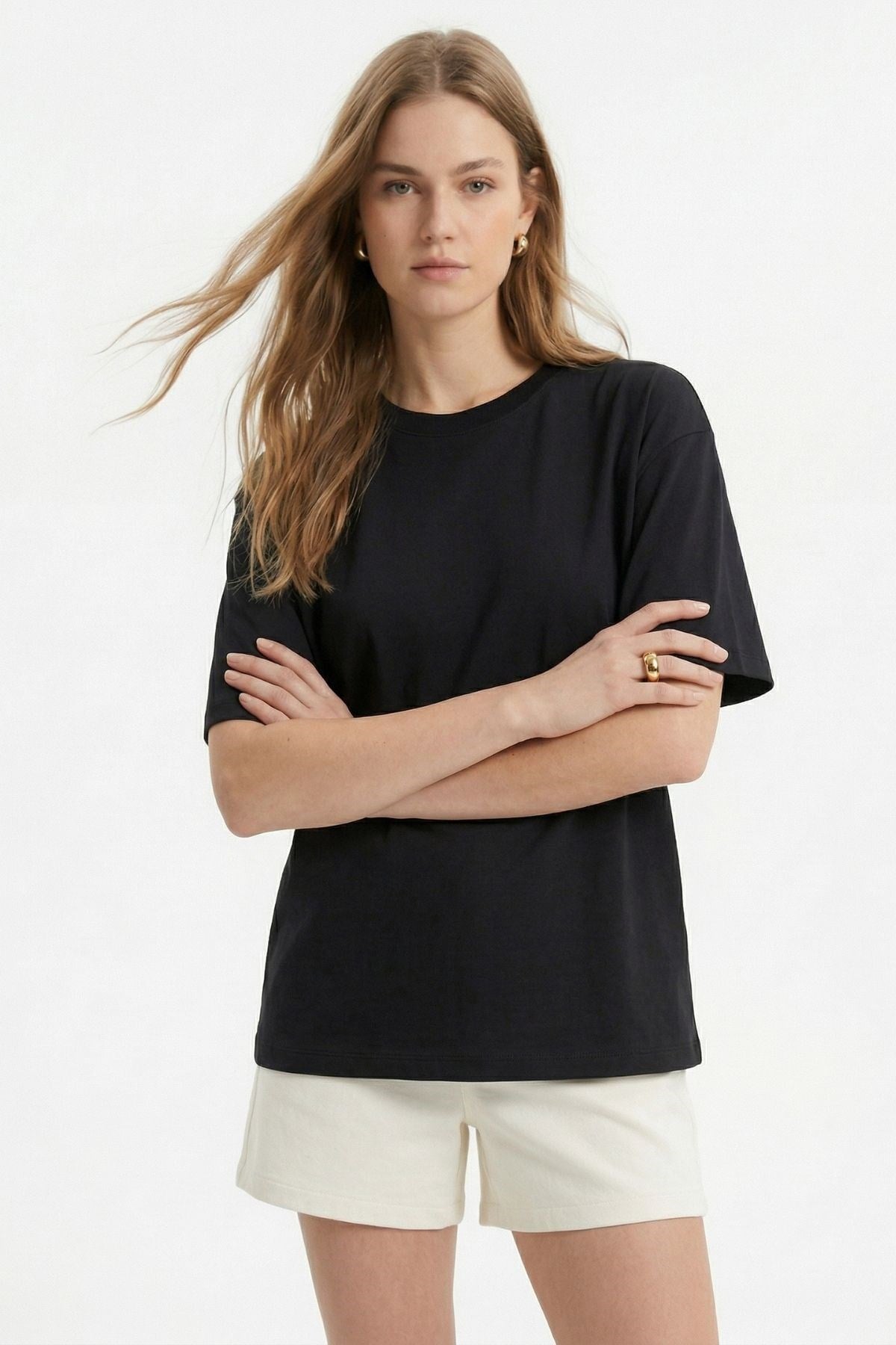 Siyah Oversize Tişört TCR-1633