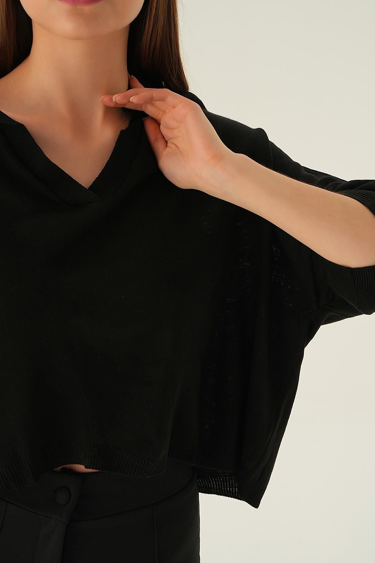 Siyah Polo Yaka Tişört 1457