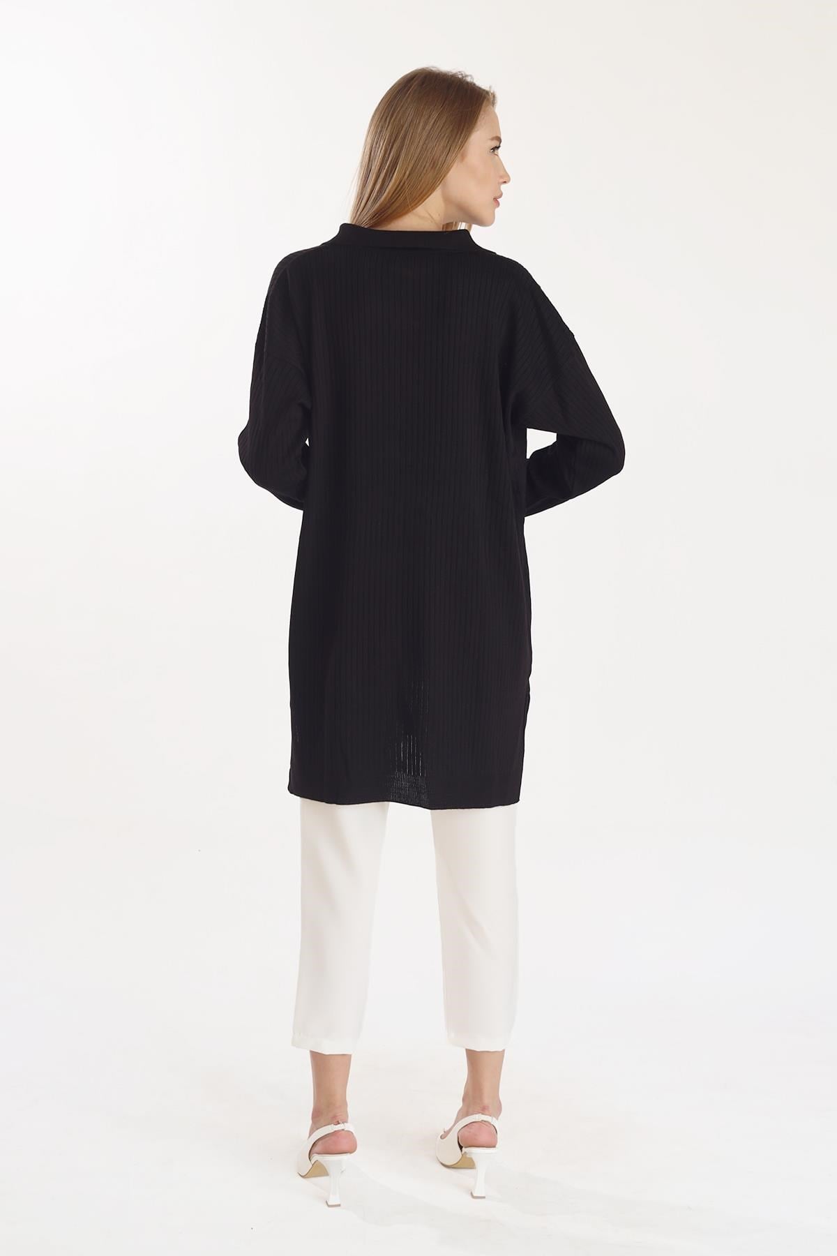 Siyah Polo Yaka Tunik 5410