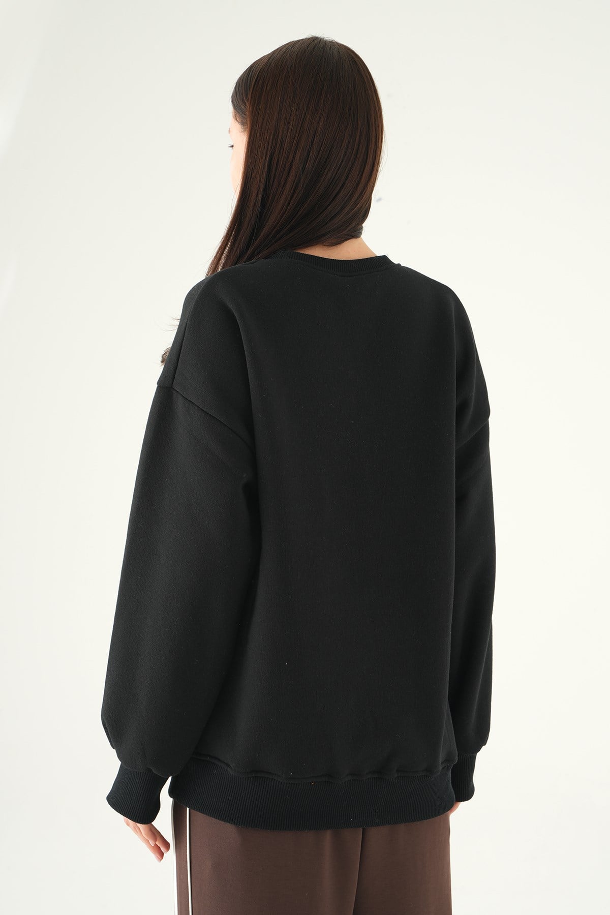Siyah Saint Paradiso Baskılı Sweat 1036