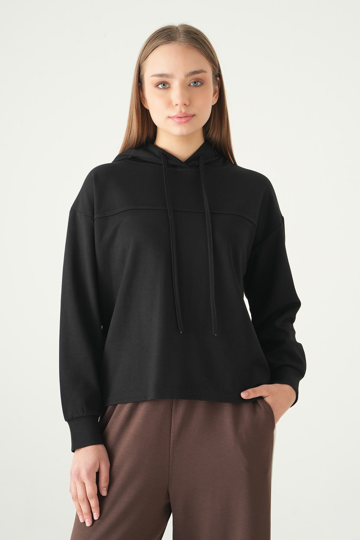 Siyah Şerit Detay Sweat 8308A