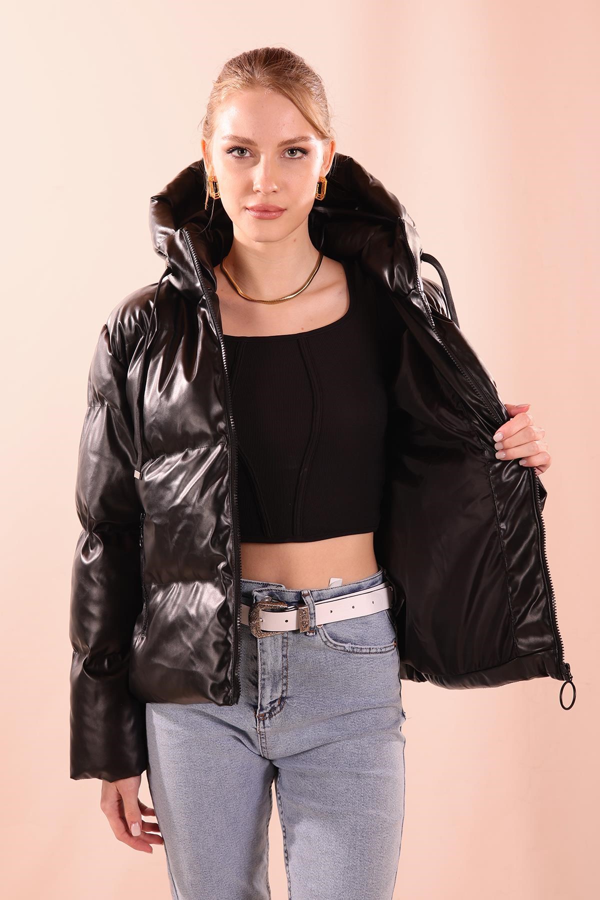 Siyah Şişme Mont 038