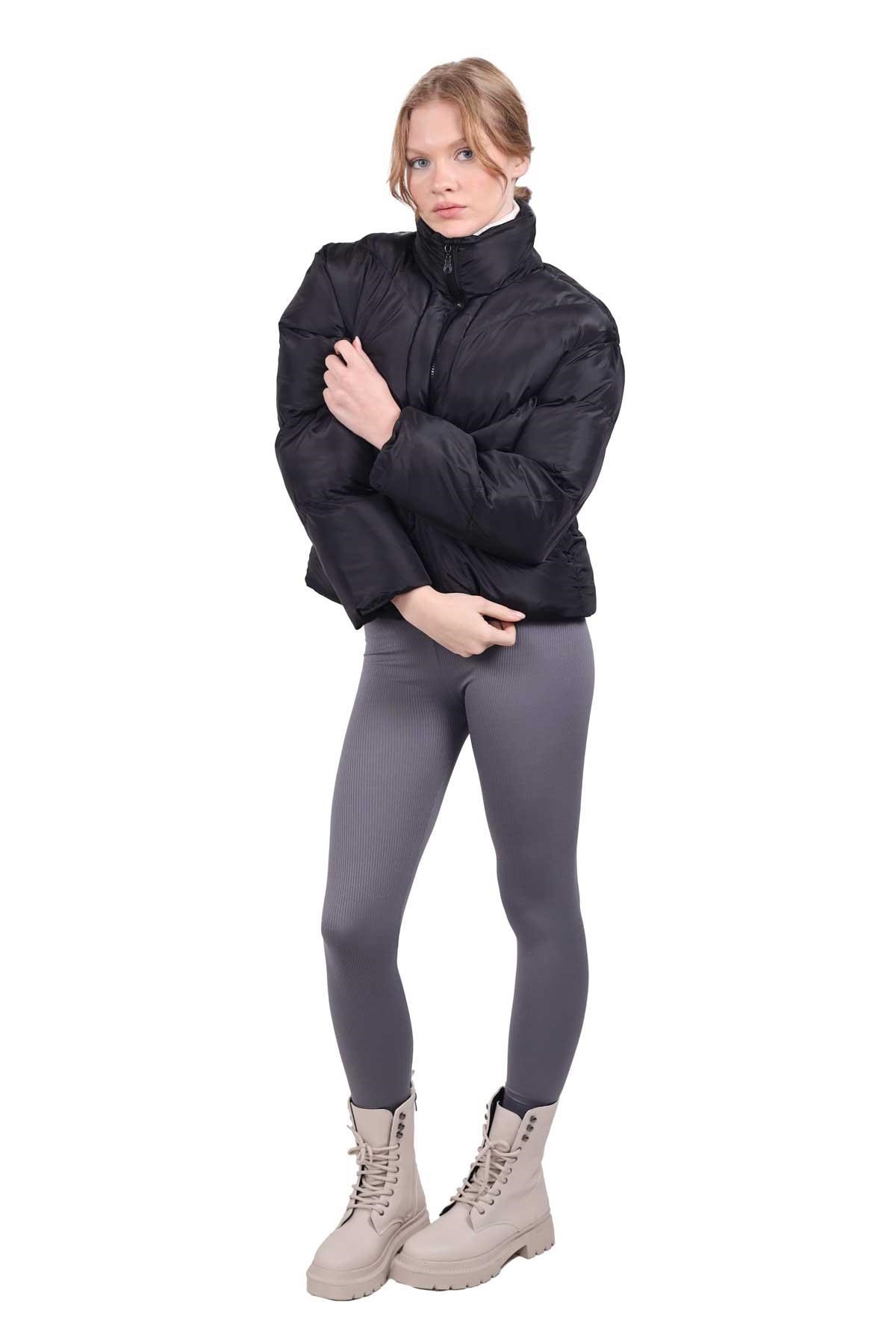 Siyah Şişme Mont 3005