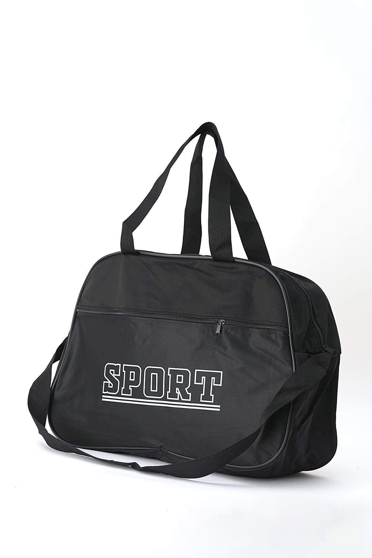 Siyah Sport Baskılı Valiz Çanta 9199