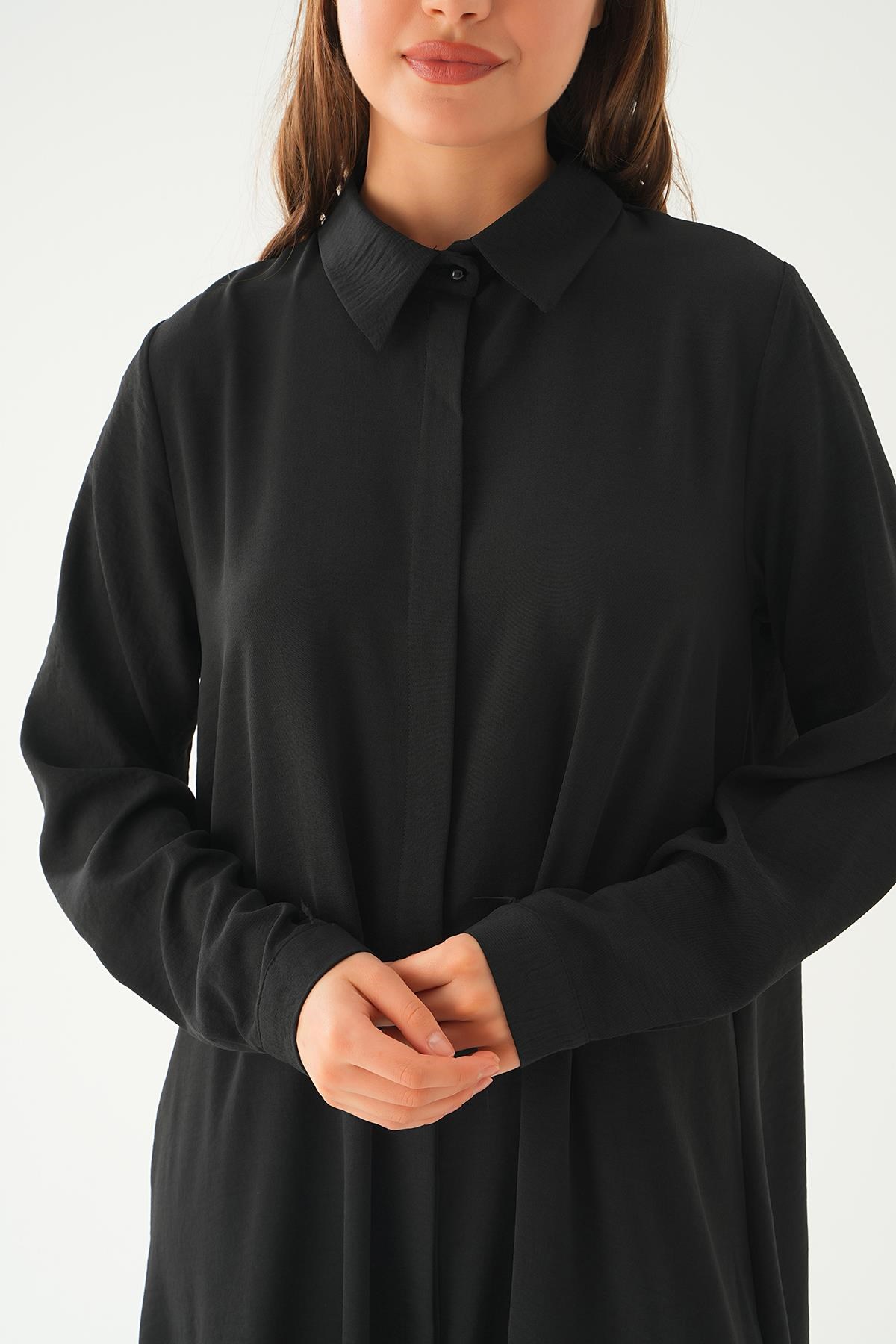 Siyah Tunik Pantolon Takım 4016A