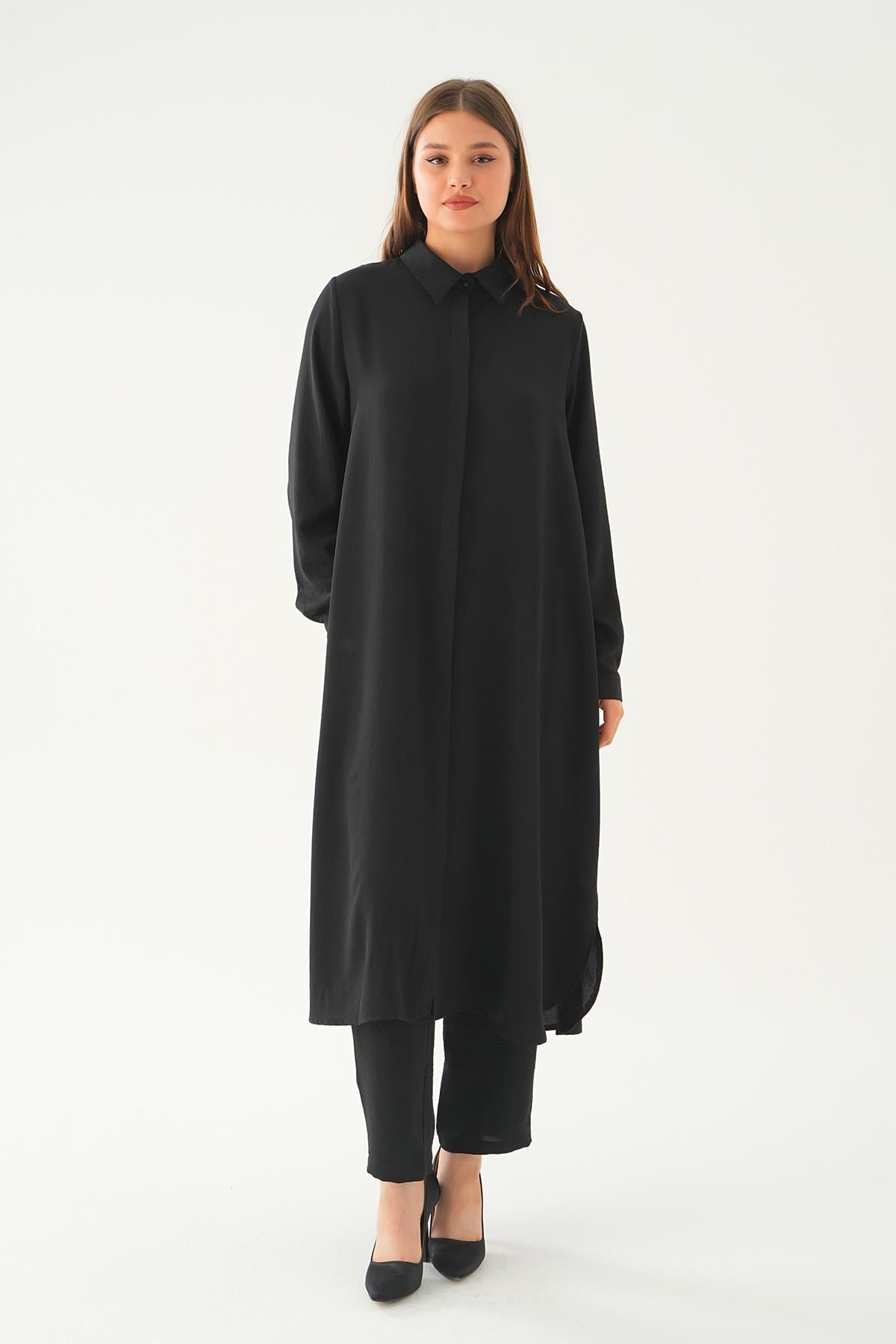 Siyah Tunik Pantolon Takım 4016A