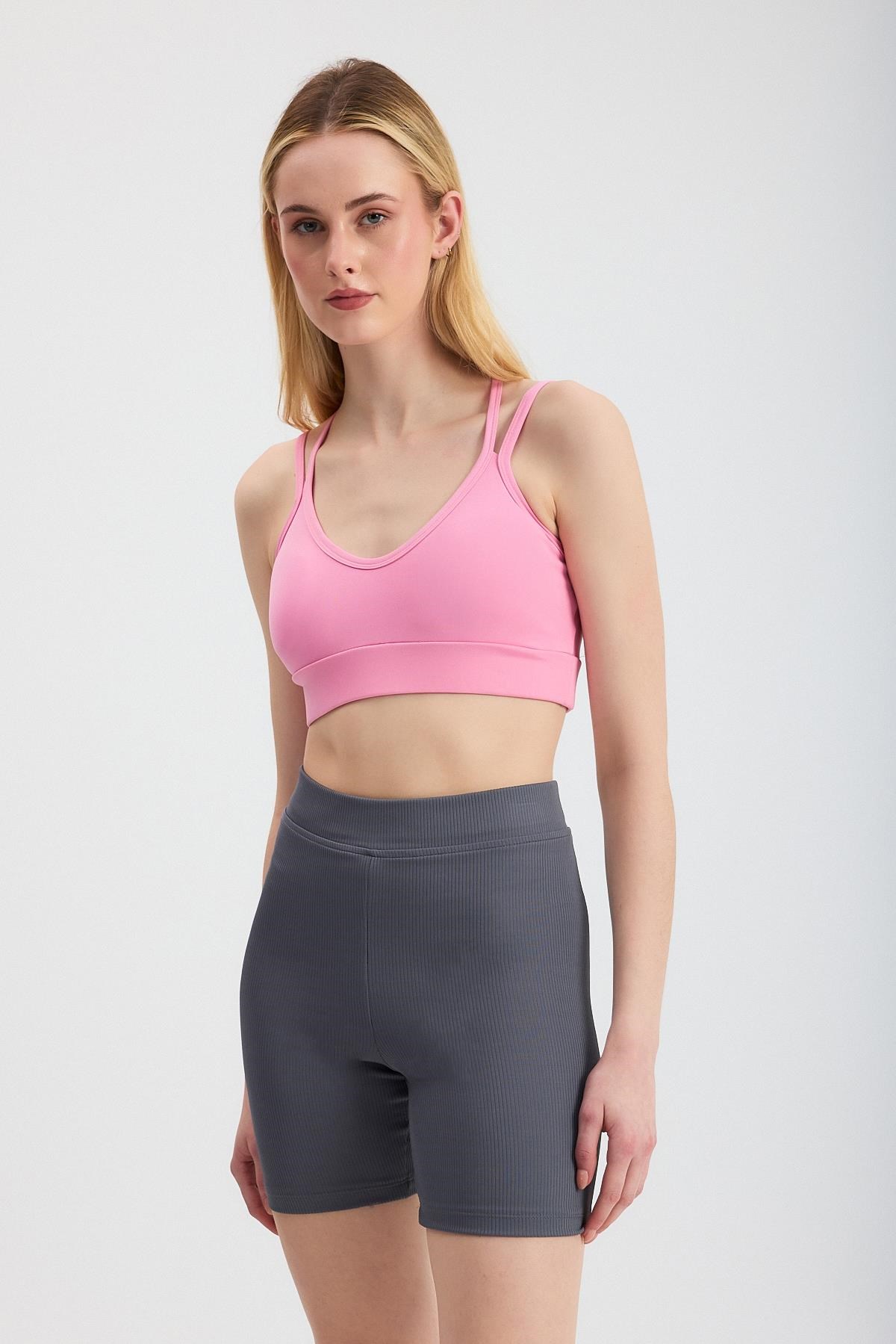 Sporcu Büstiyeri-Arka Çapraz Büstiyer 3005 Pembe -rulem