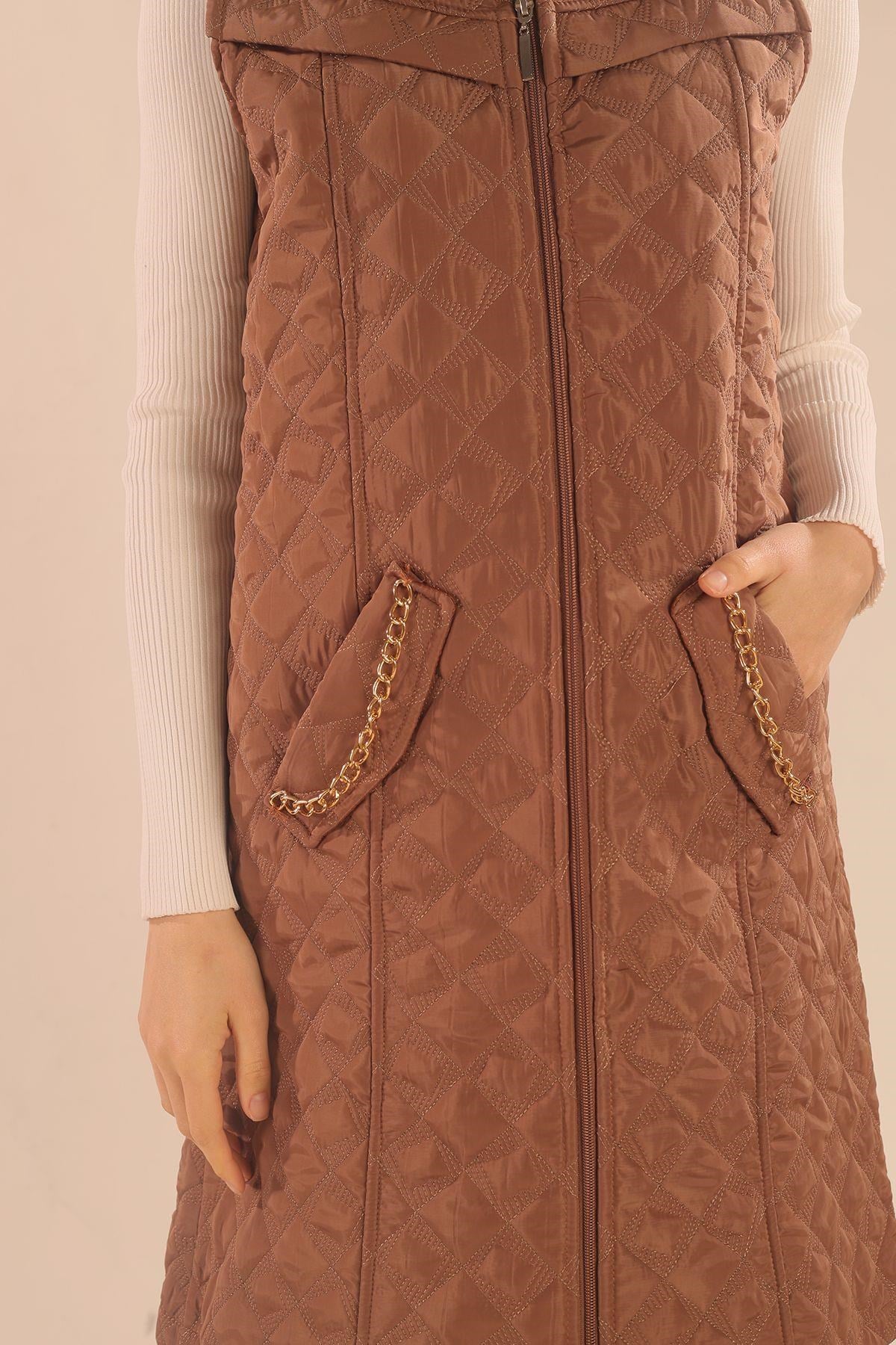 Taba Cep Zincir Detay Yelek 9525