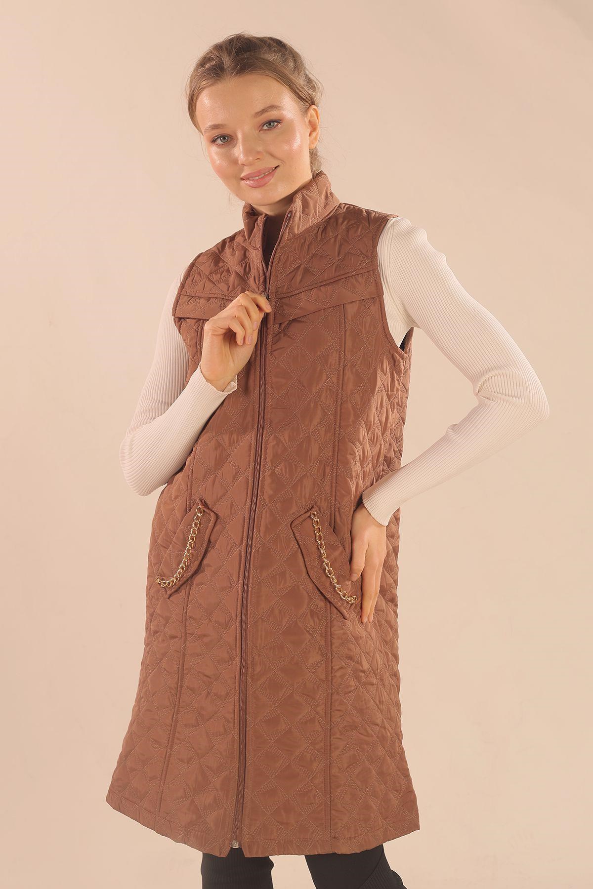 Taba Cep Zincir Detay Yelek 9525