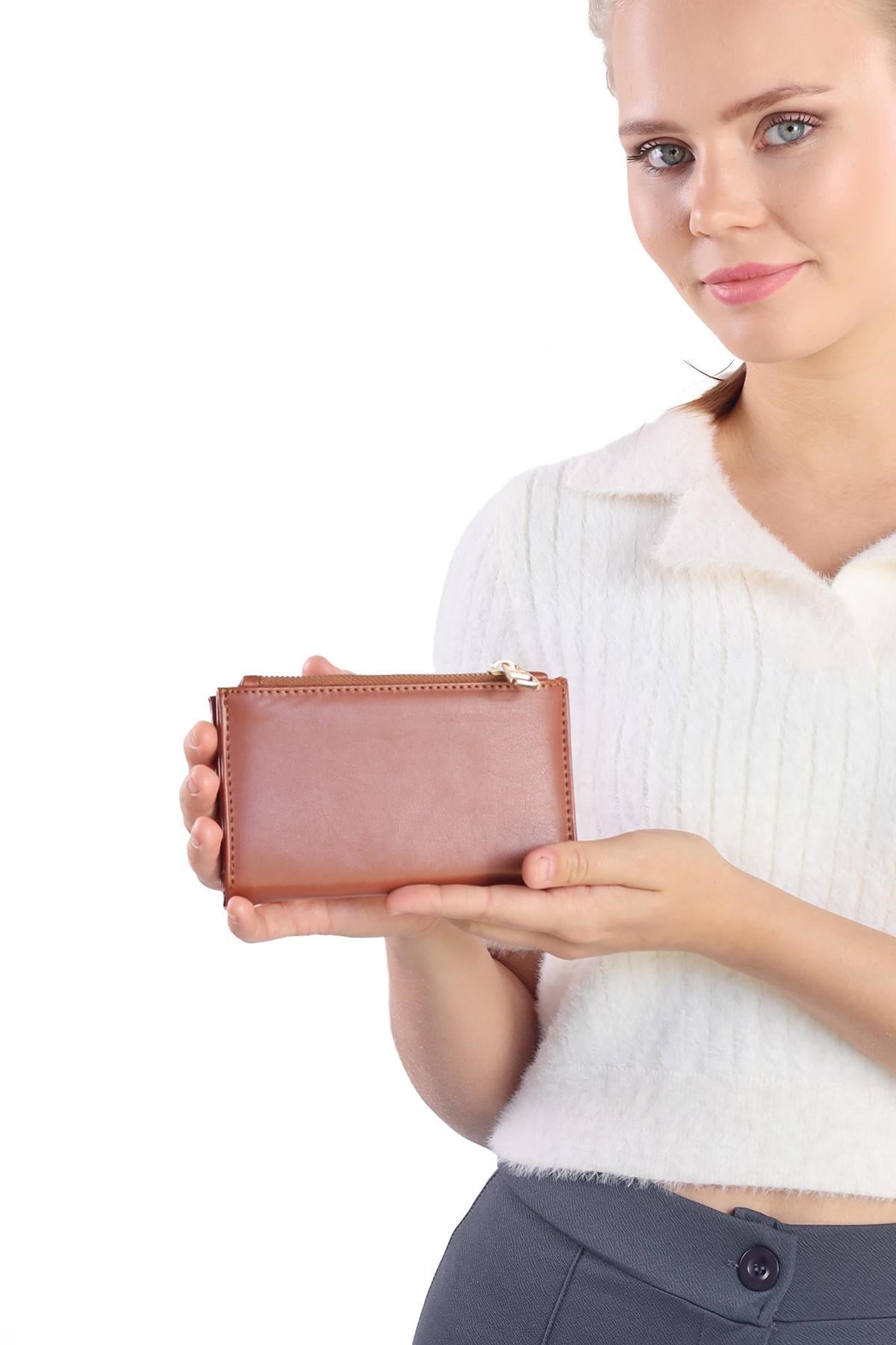 Taba Çıtçıtlı Fermuarlı Cüzdan 023