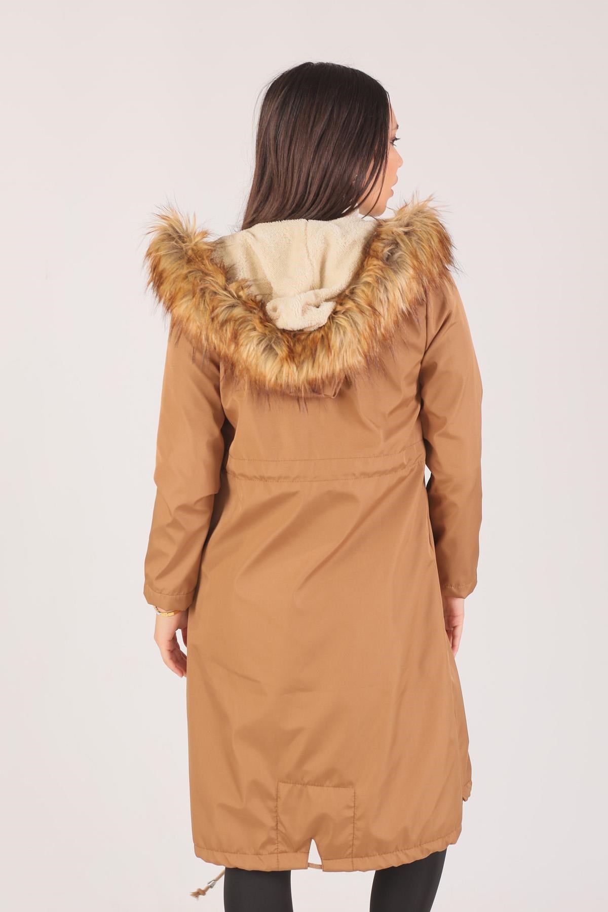 Taba İçi Kürklü Mont 30075