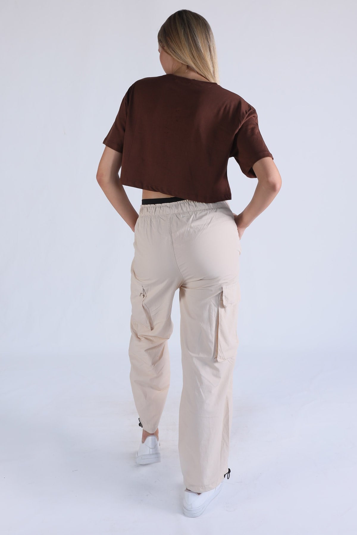 Taş Bel Detay Paraşüt Pantolon 5026