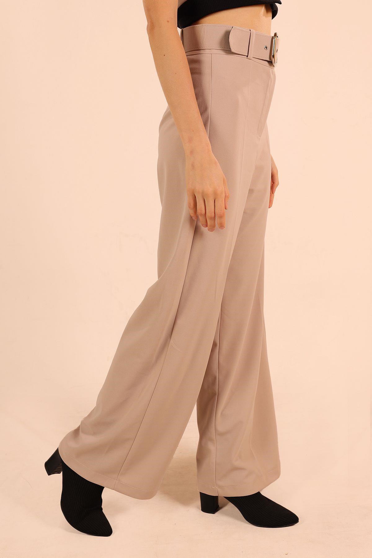 Taş Bol Paça Kemerli Pantolon 5059