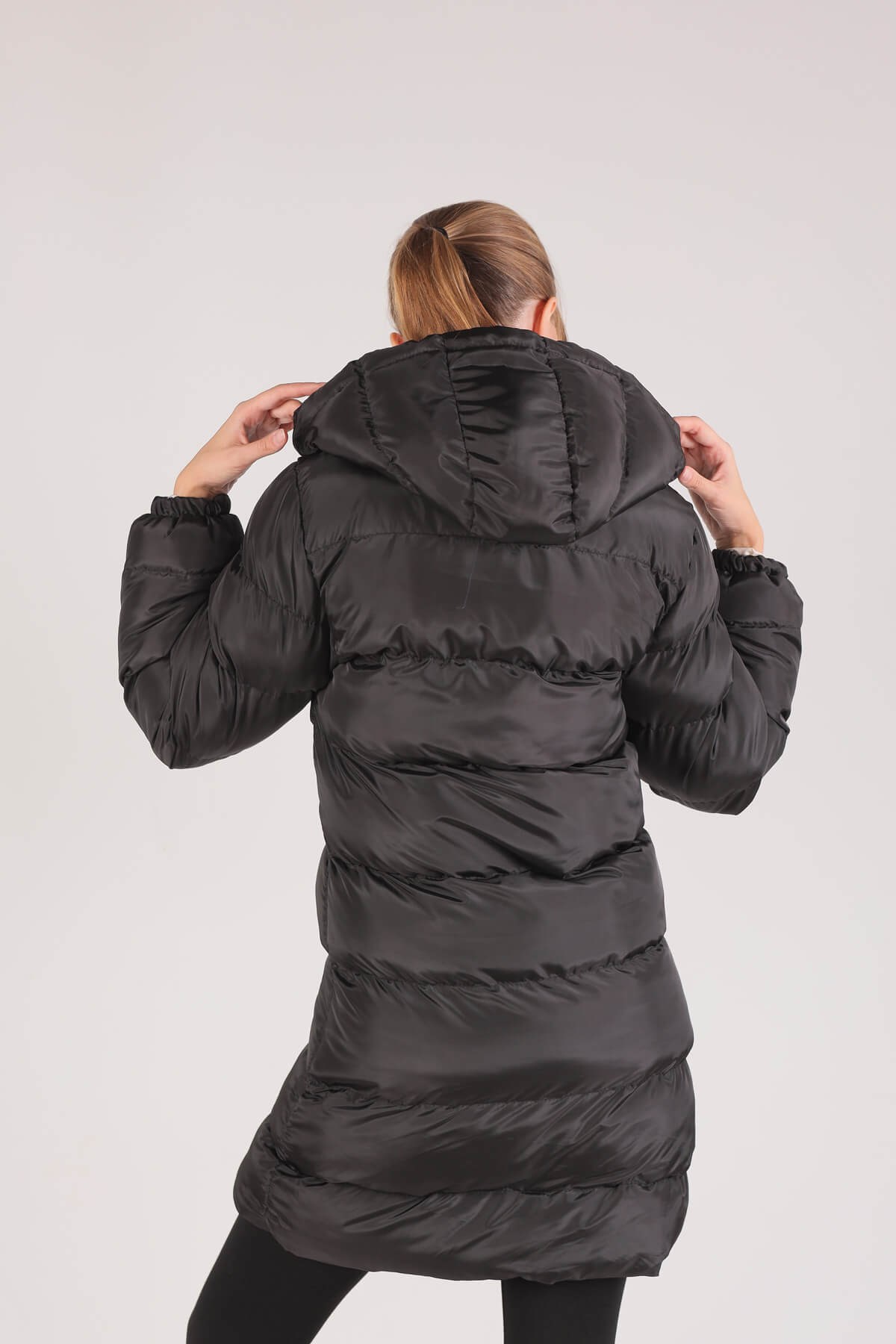 Taş Çift Renkli Oversize Mont 0021-1