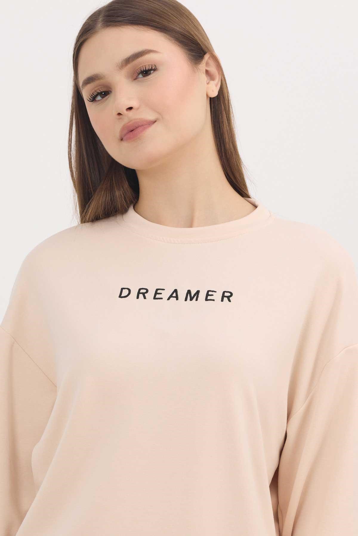 Taş Dreamer Nakış Detay Oysho Sweat 4004