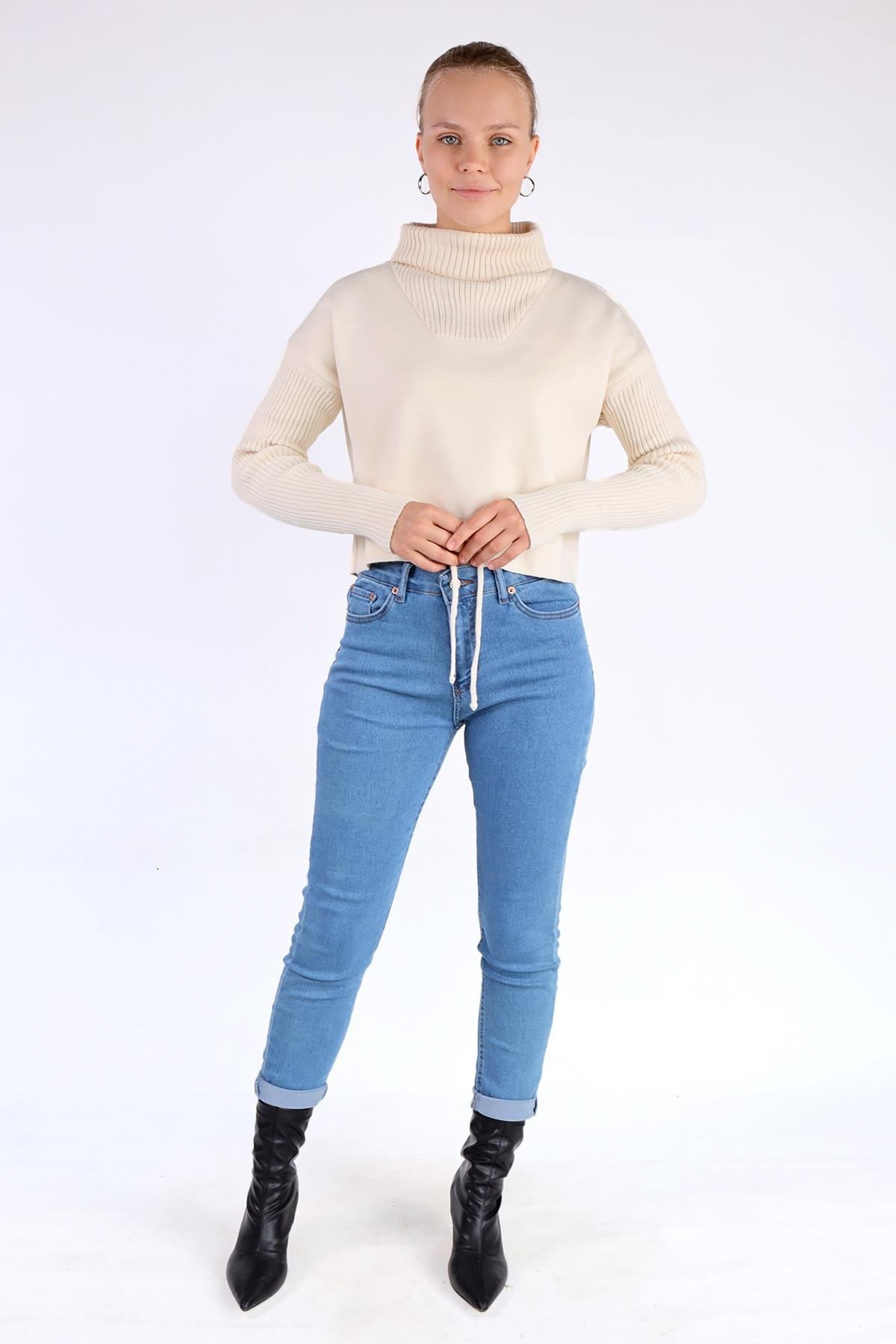 Taş Etek Bağcık Detay Kazak 24284