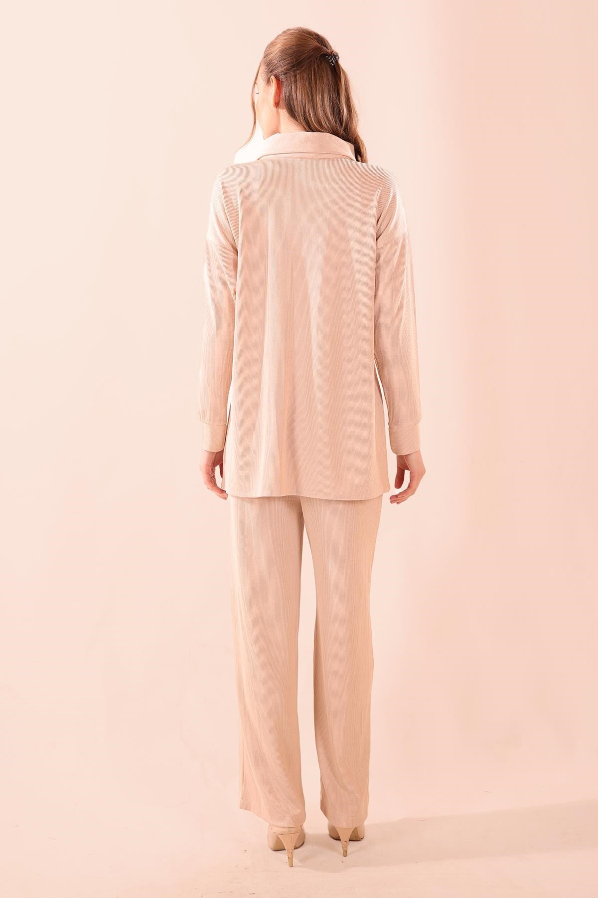Taş Fermuarlı Tunik Pantolon Takım 5471