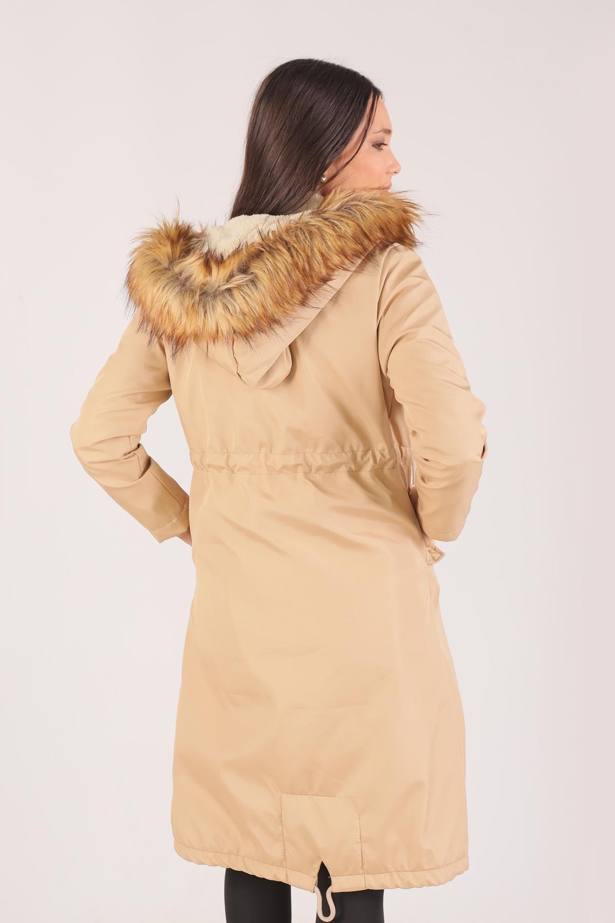 Taş İçi Kürklü Mont 30075